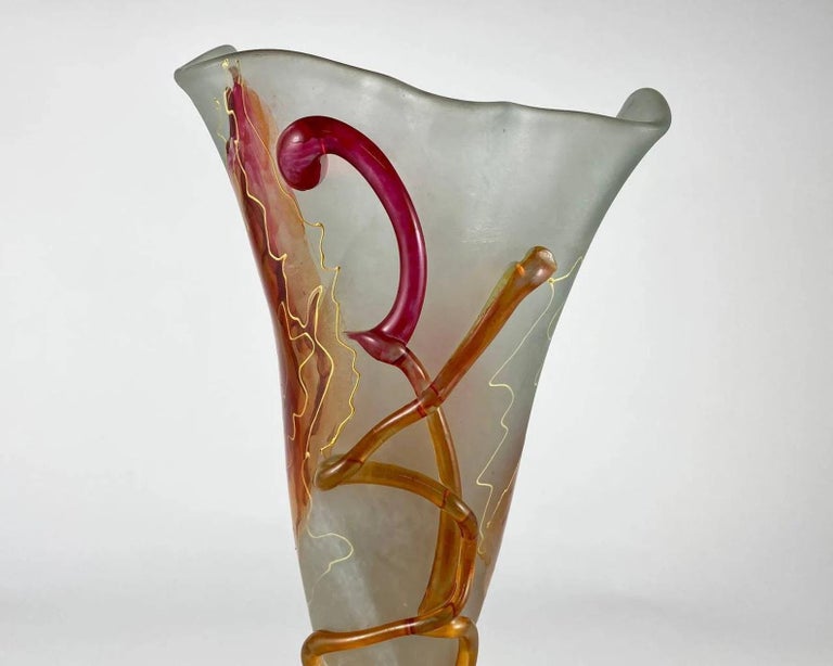 Hand Blown Murano Glass Vase, 1960s For Sale at 1stDibs