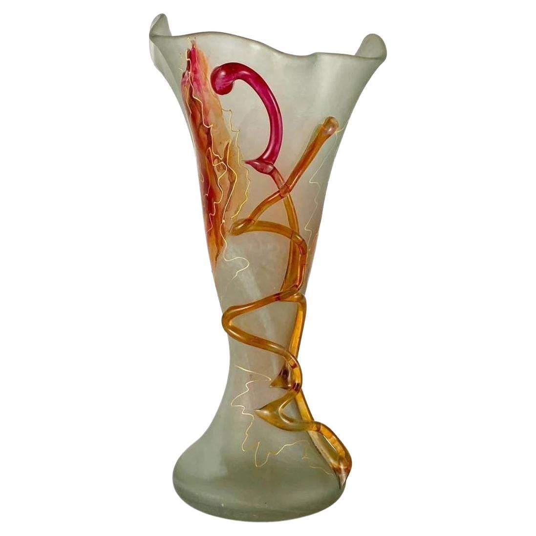 Hand Blown Murano Glass Vase, 1960s