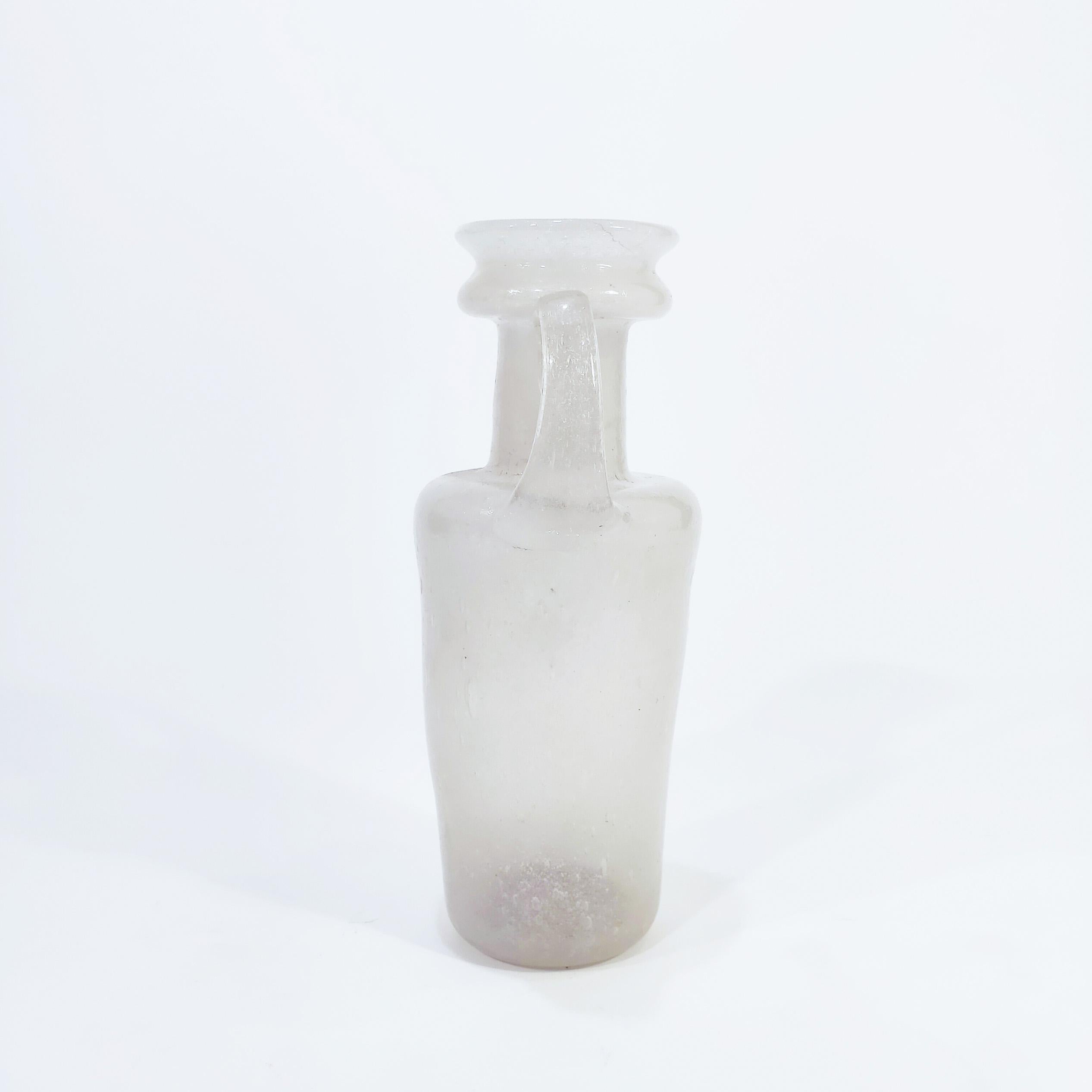 Bohemian Hand-blown murano glass vase attributed to Flavio Poli, Italy, 1940s For Sale