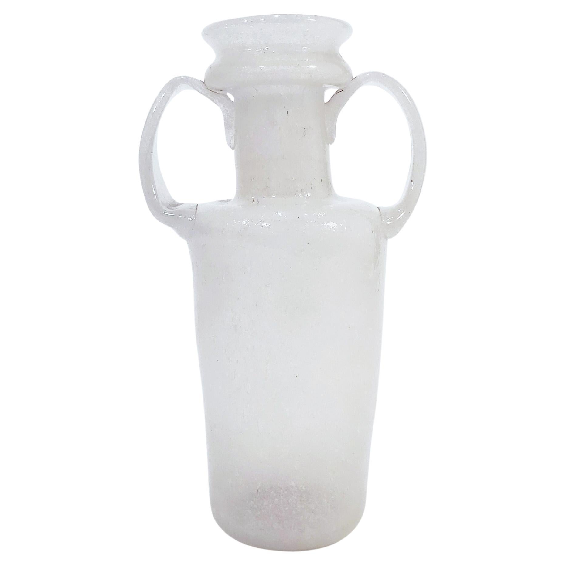 Hand-blown murano glass vase attributed to Flavio Poli, Italy, 1940s For Sale