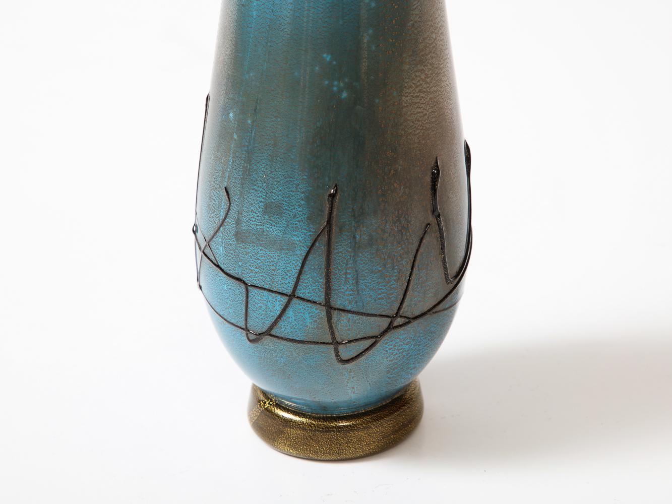 Vase en verre de Murano soufflé à la main par Ermanno Nason pour Cenedese Bon état - En vente à New York, NY