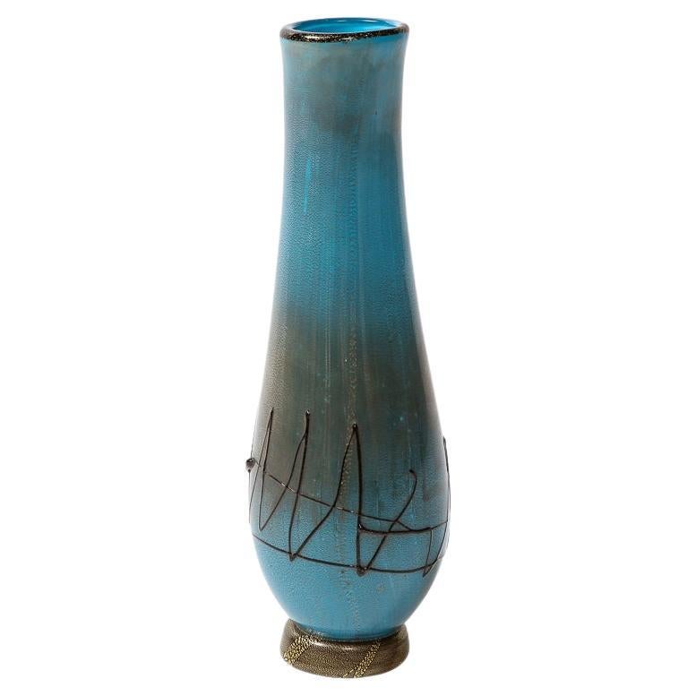 Hand Blown Murano Glass Vase by Ermanno Nason for Cenedese For Sale