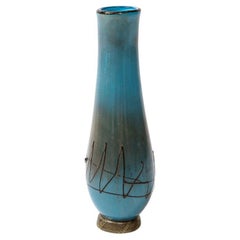 Vase en verre de Murano soufflé à la main par Ermanno Nason pour Cenedese