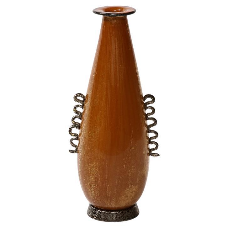 Hand Blown Murano Glass Vase by Ermanno Nason for Cenedese