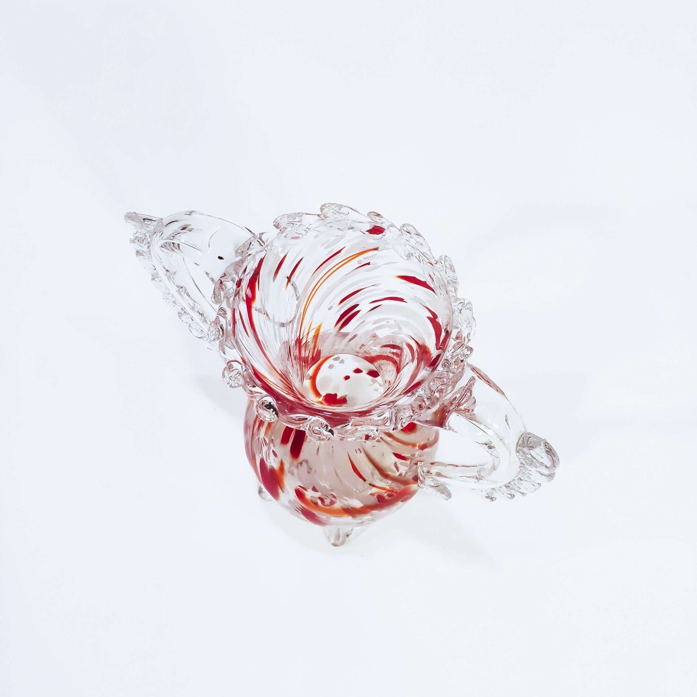 Mid-Century Modern Hand-blown murano glass vase from Gordiola, Spain, 1950s For Sale