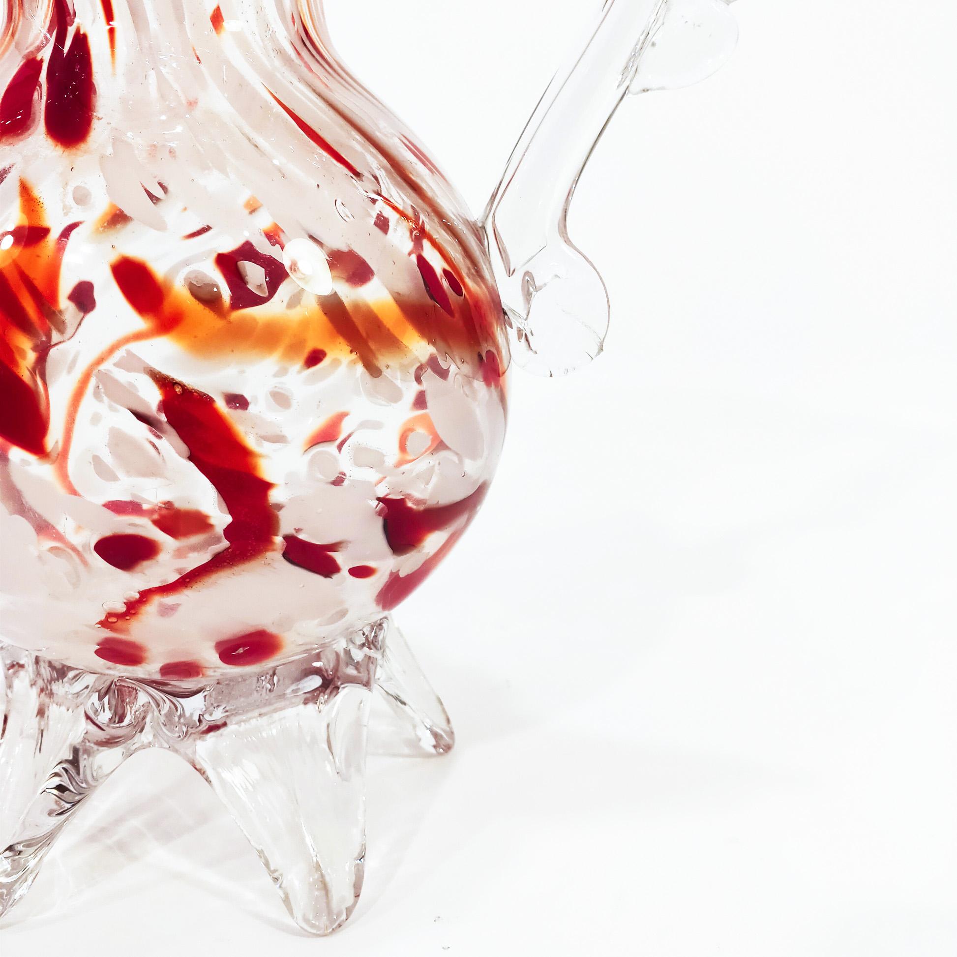 Hand-Crafted Hand-blown murano glass vase from Gordiola, Spain, 1950s For Sale
