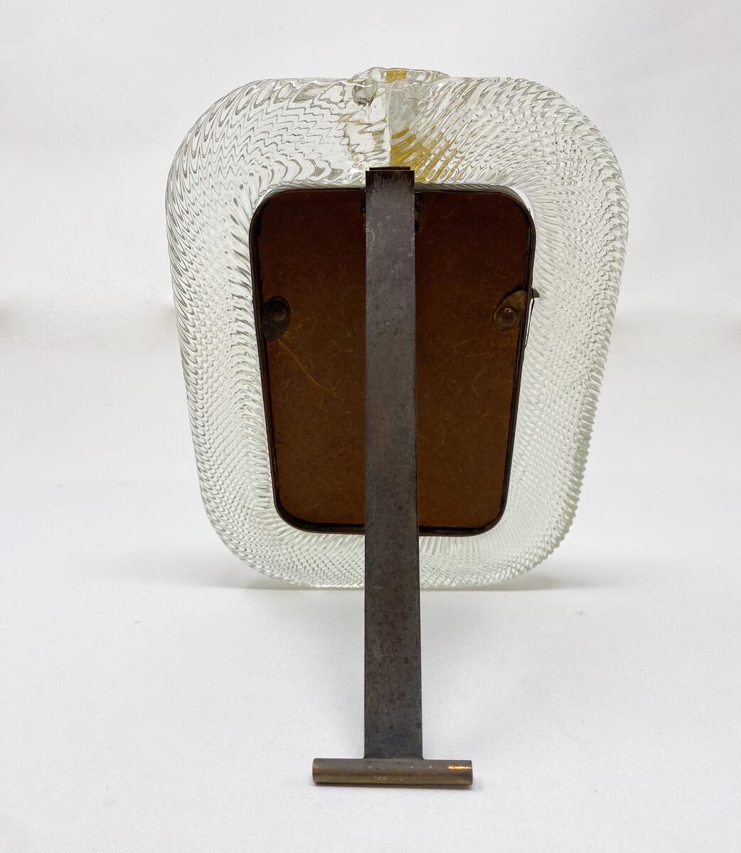 Mid-Century Modern Hand Blown Murano Glasss Frame by Barovier & Toso en vente