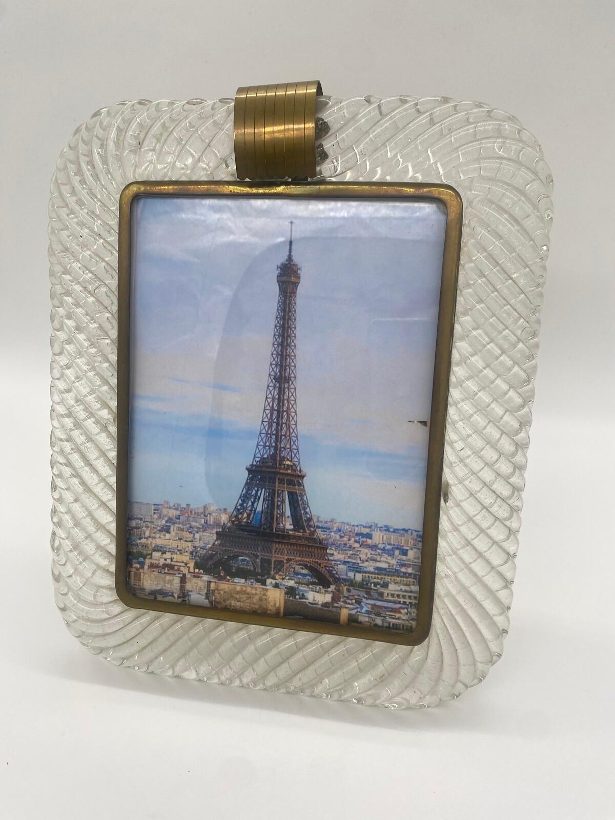 Hand Blown Murano Glasss Frame by Barovier & Toso In Good Condition For Sale In Brussels, BE