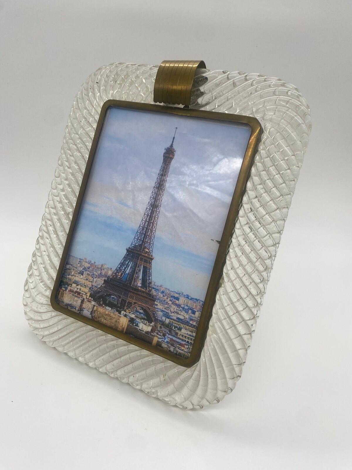 Hand Blown Murano Glasss Frame by Barovier & Toso For Sale 1