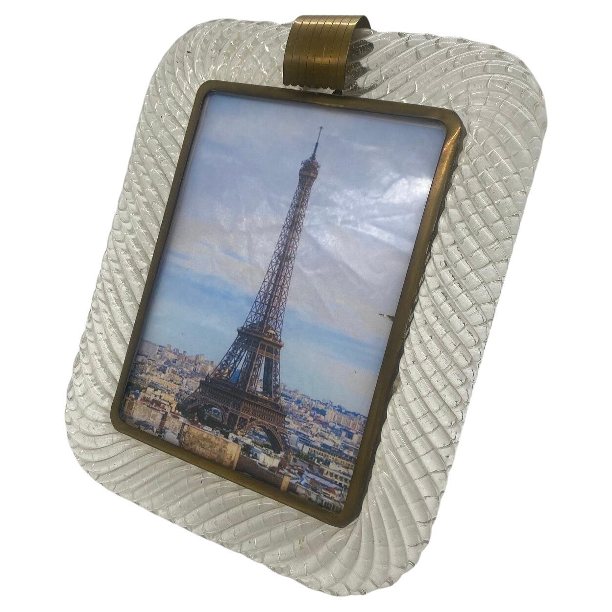 Cadre en verre soufflé de Murano par Barovier&Toso