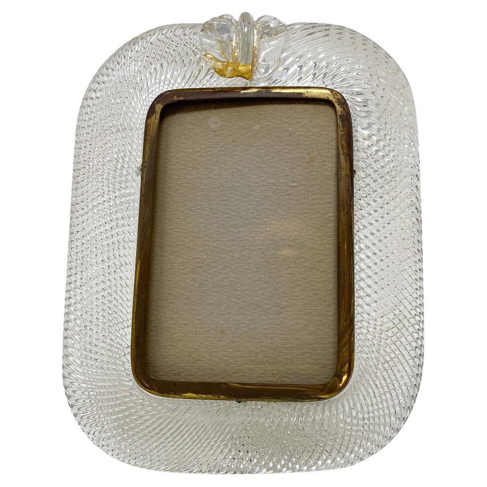 Hand Blown Murano Glasss Frame by Barovier & Toso en vente