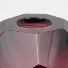 Vase Globe Murano soufflé à la main en améthyste