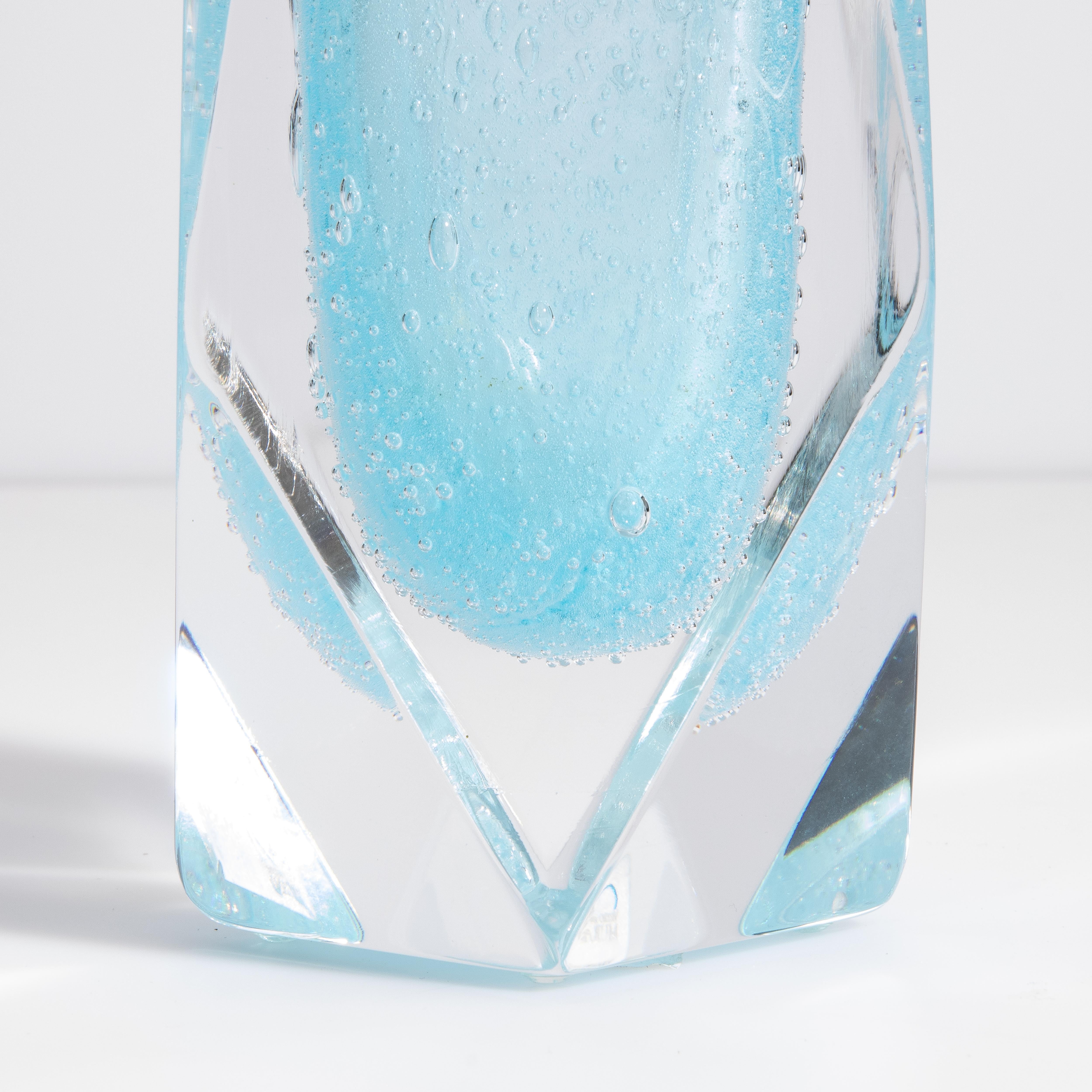 Vaso di Goccia di Murano soffiato a mano in azzurro con bolle di sapone In condizioni Nuovo in vendita a West Hollywood, CA