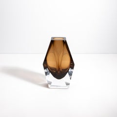 Hand Blown Murano Goccia Vase in Tobacco
