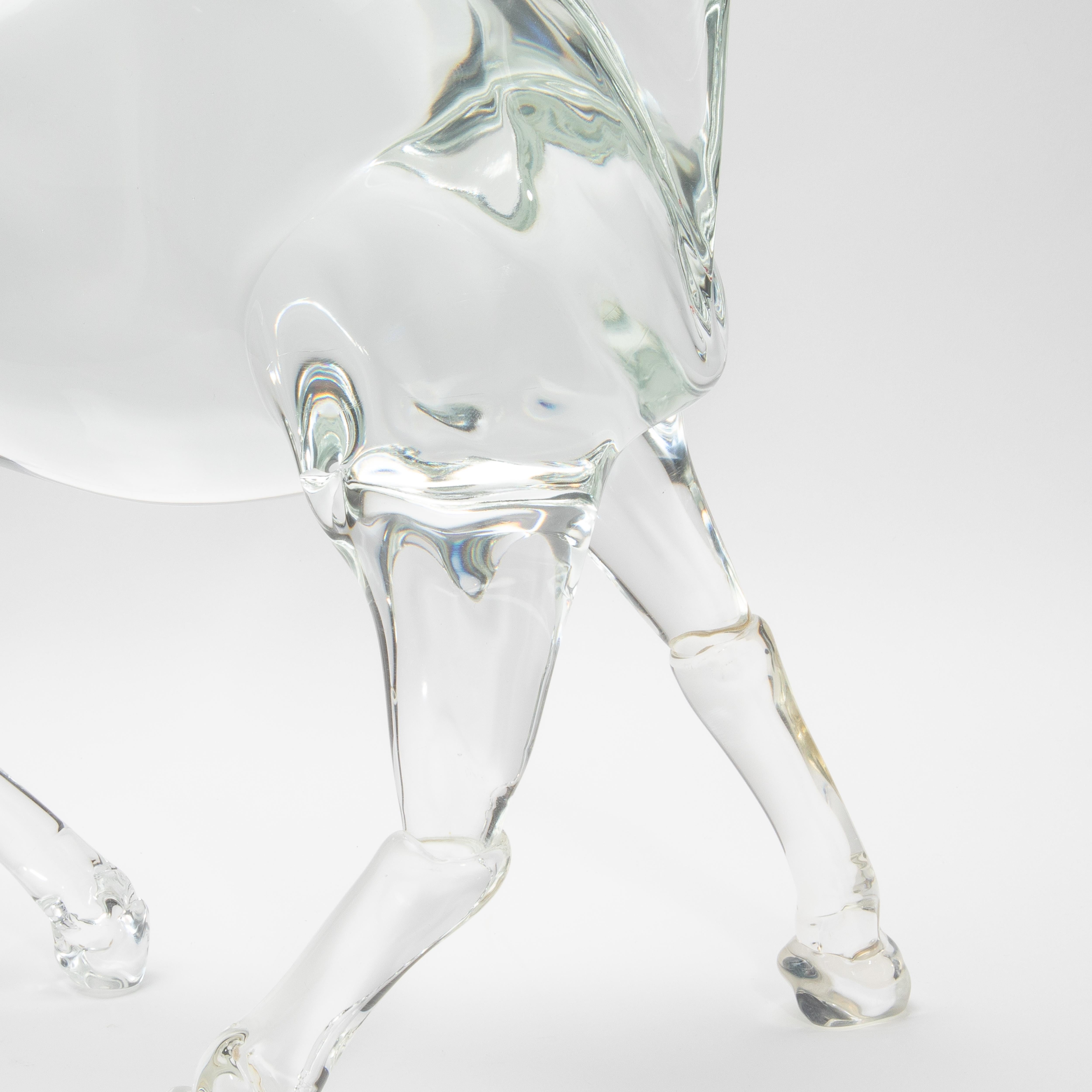 Hand Blown Murano Horse Sculpture For Sale 2