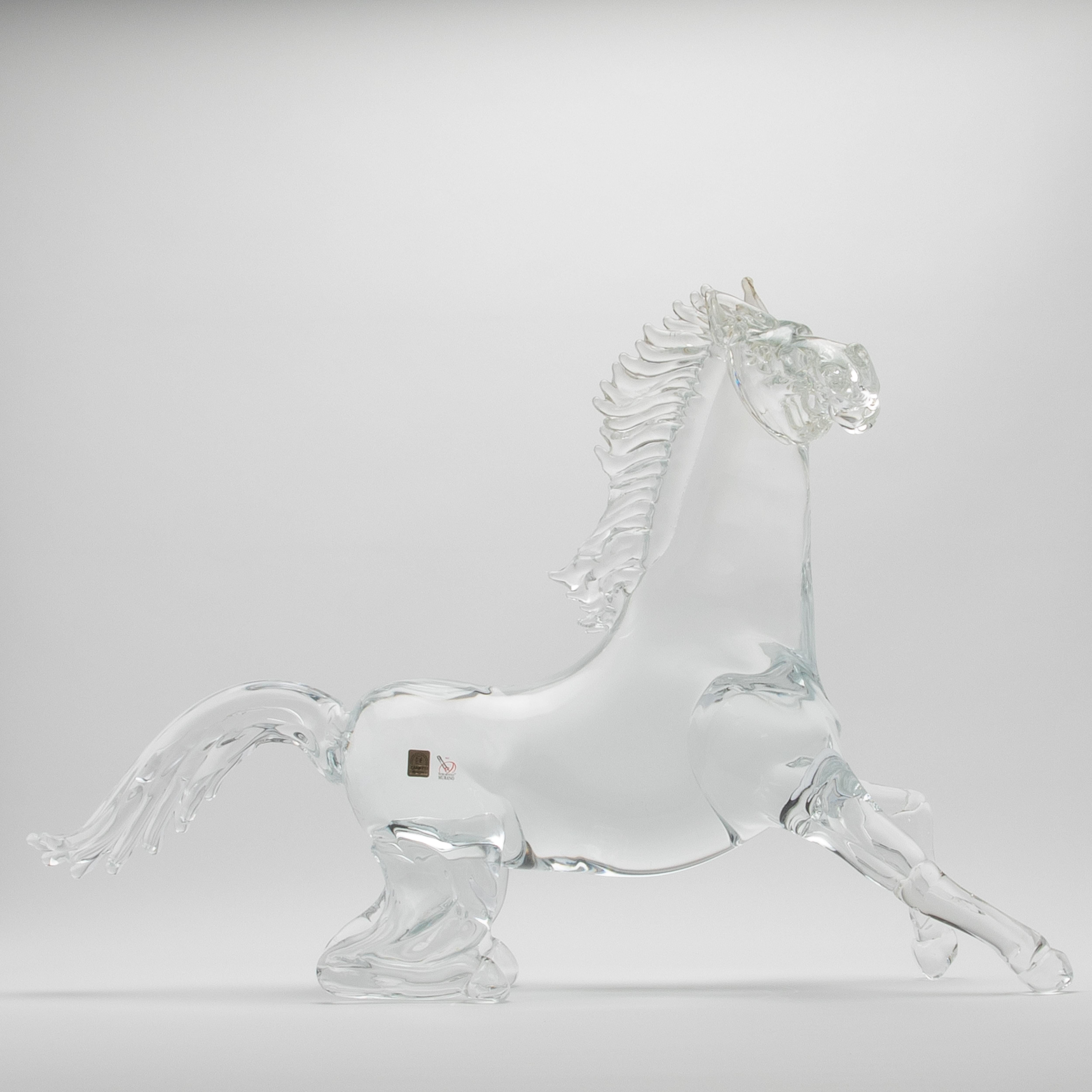 Hand Blown Murano Horse Sculpture For Sale 3