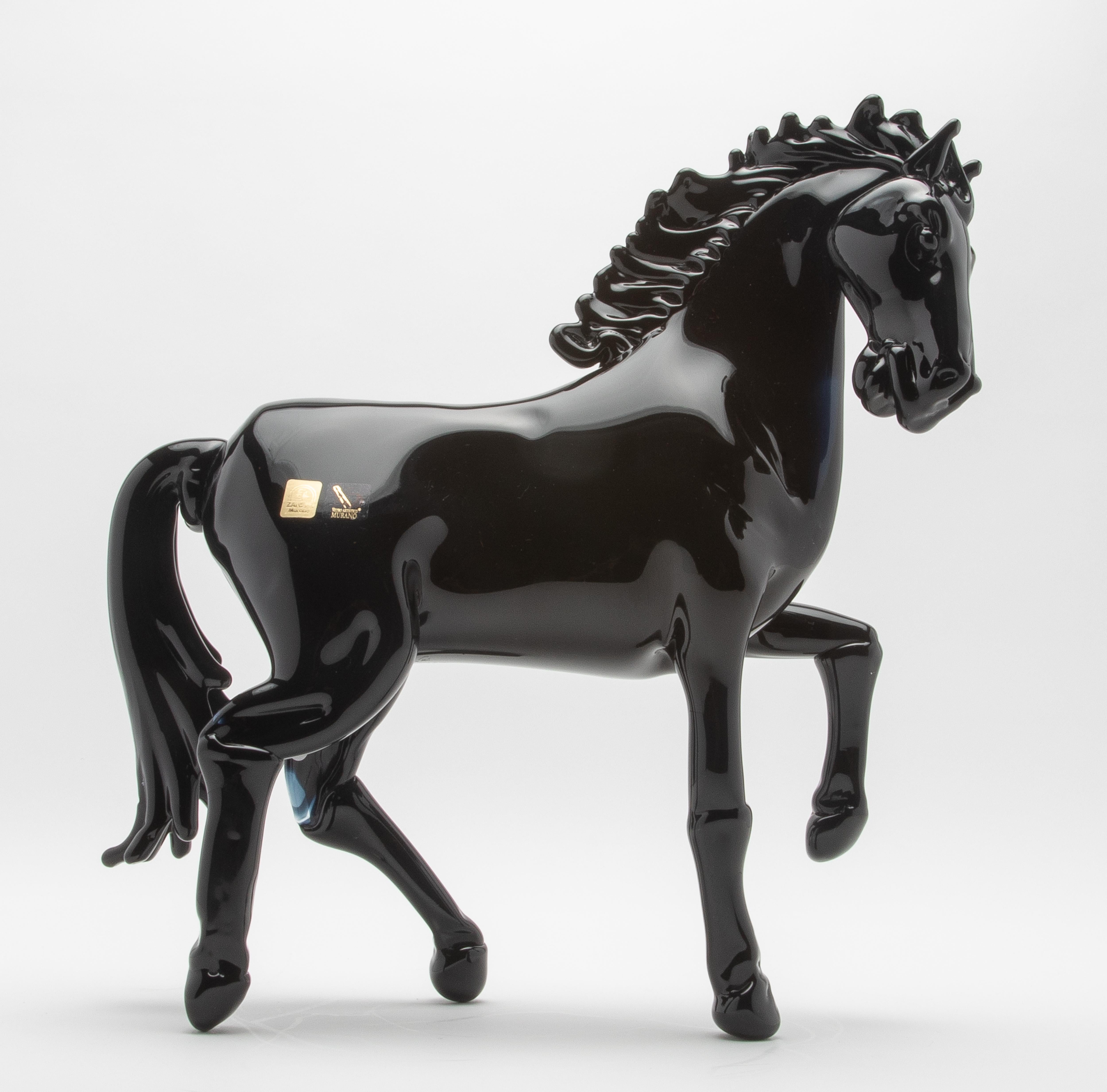 Hand Blown Murano Horse Sculpture For Sale 4