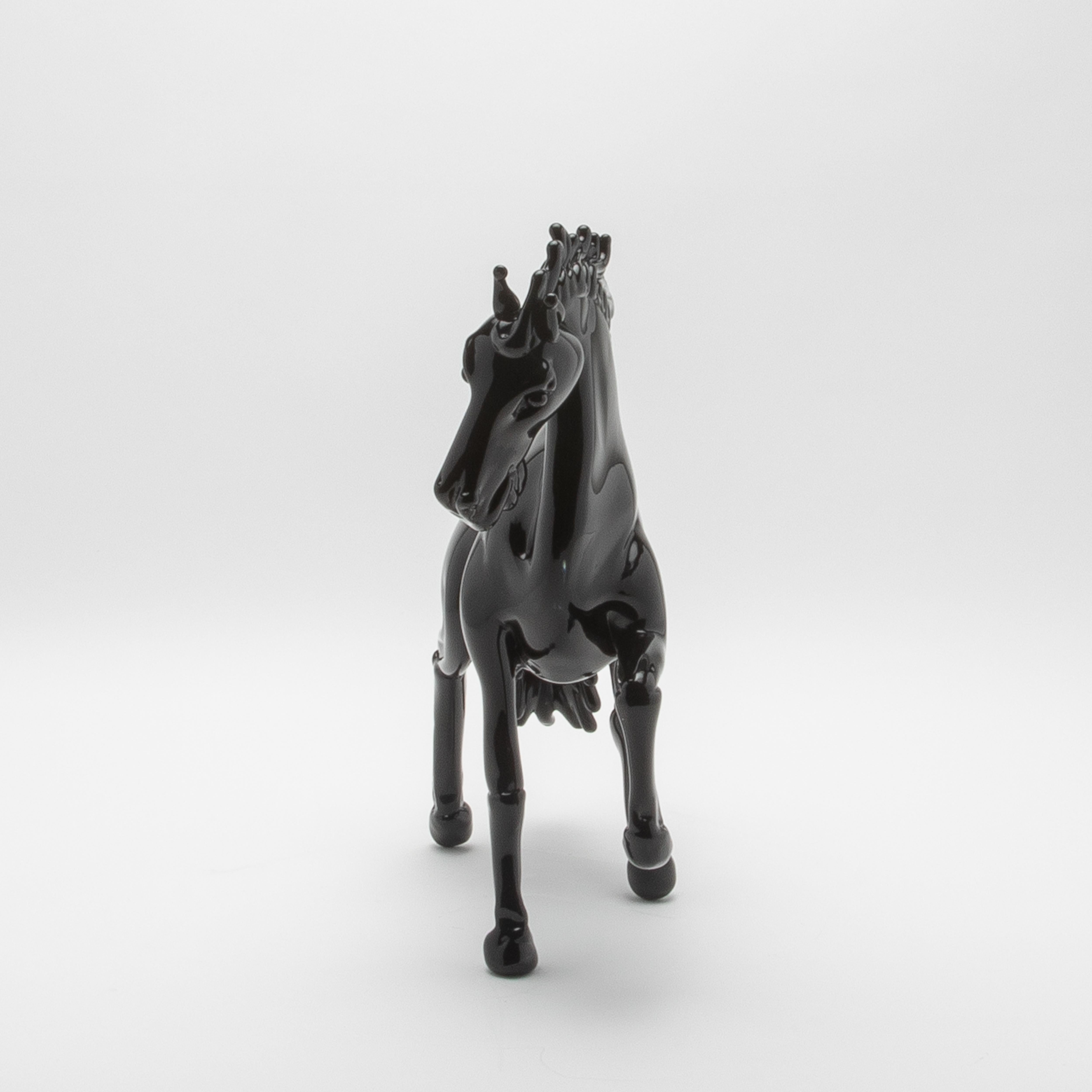Art Deco Hand Blown Murano Horse Sculpture For Sale