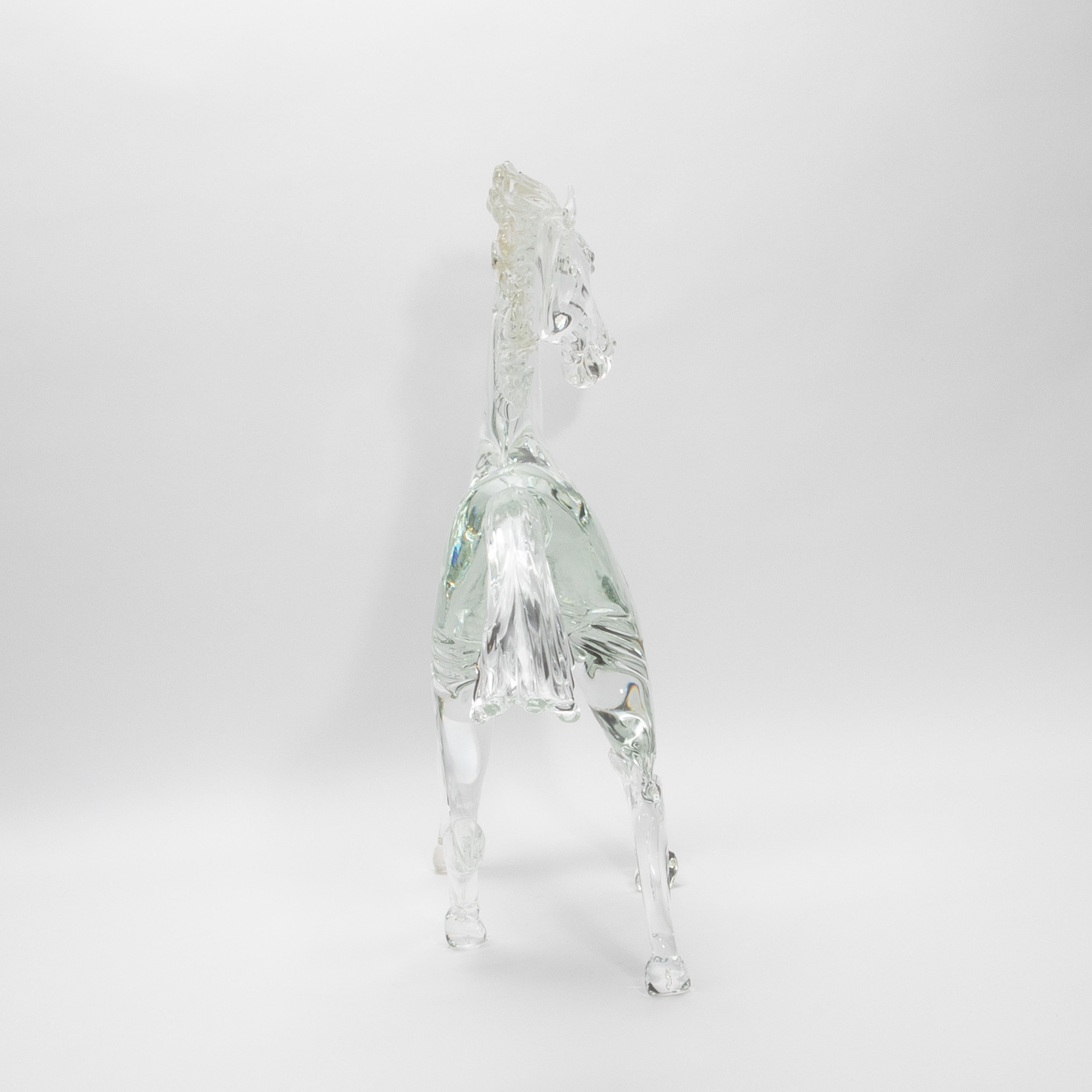 Hand-Crafted Hand Blown Murano Horse Sculpture For Sale