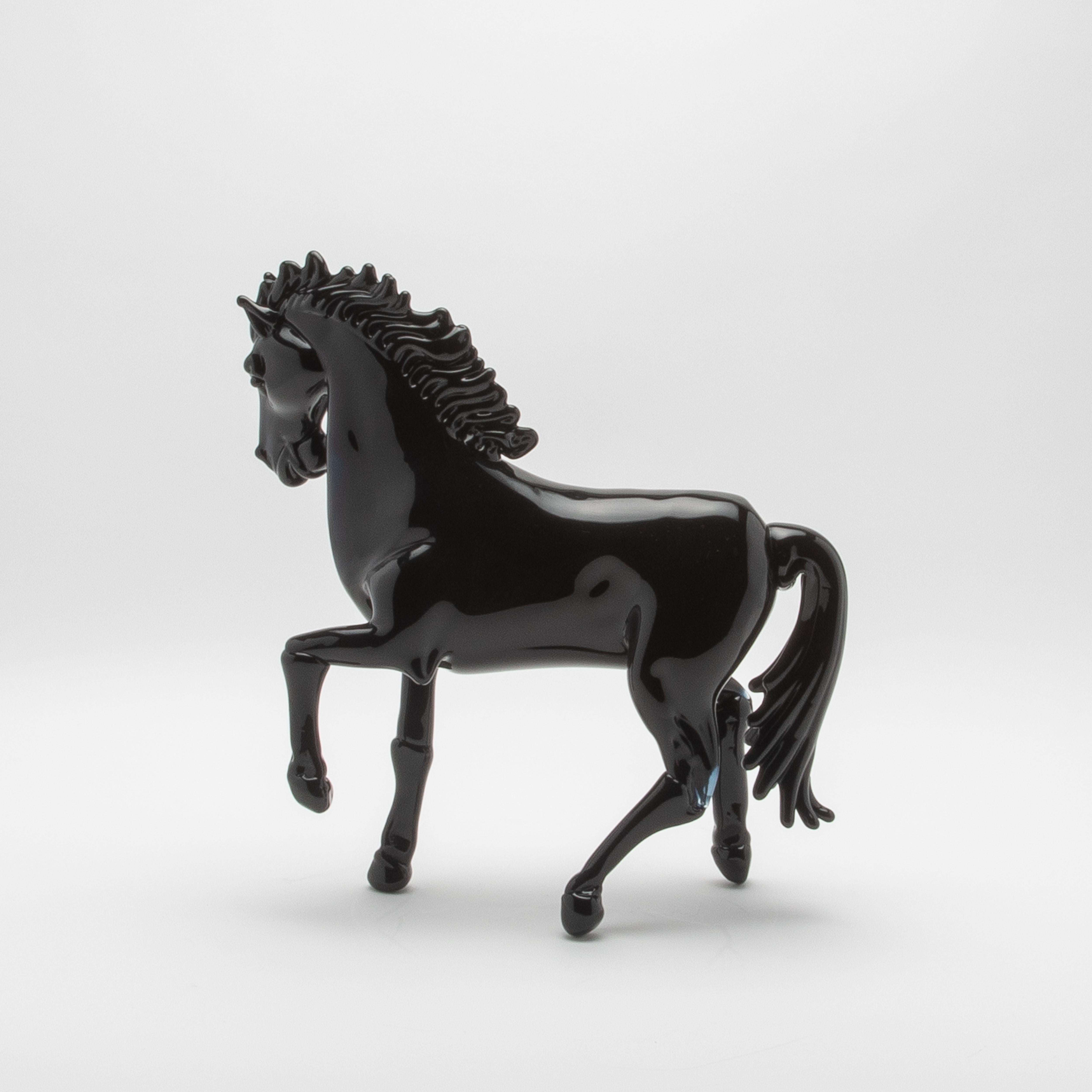 Hand-Crafted Hand Blown Murano Horse Sculpture For Sale