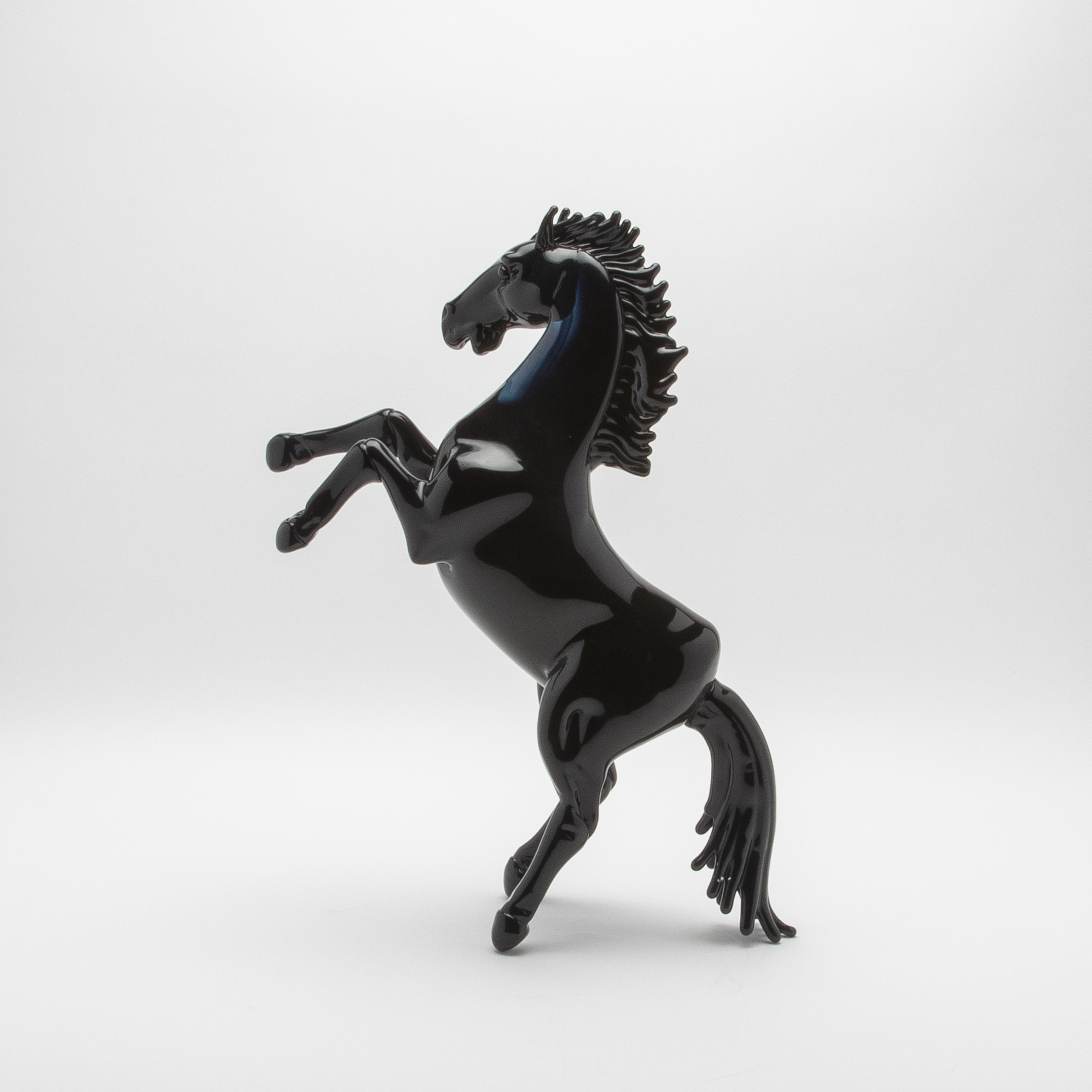 Hand-Crafted Hand Blown Murano Horse Sculpture For Sale