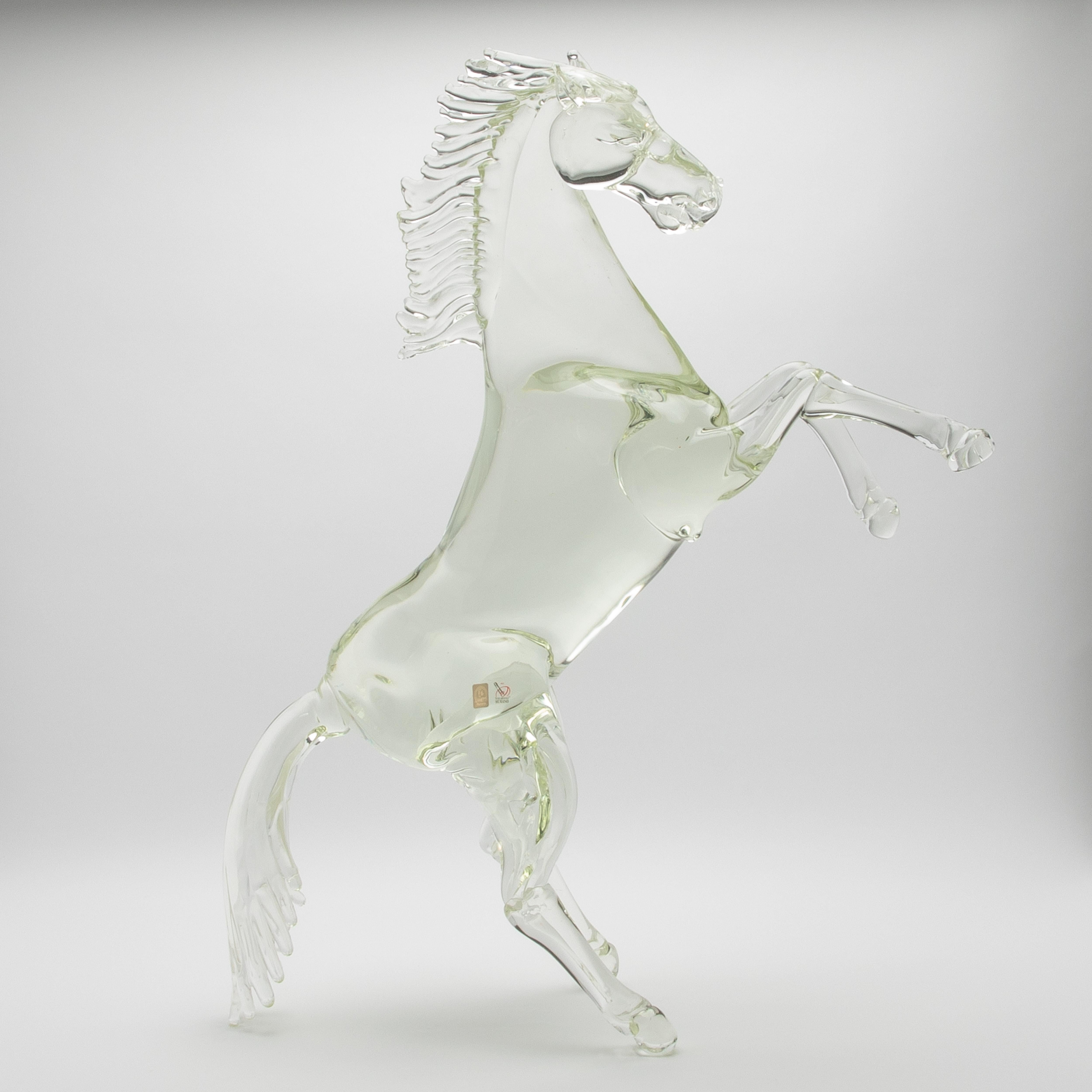 Contemporary Hand Blown Murano Horse Sculpture For Sale