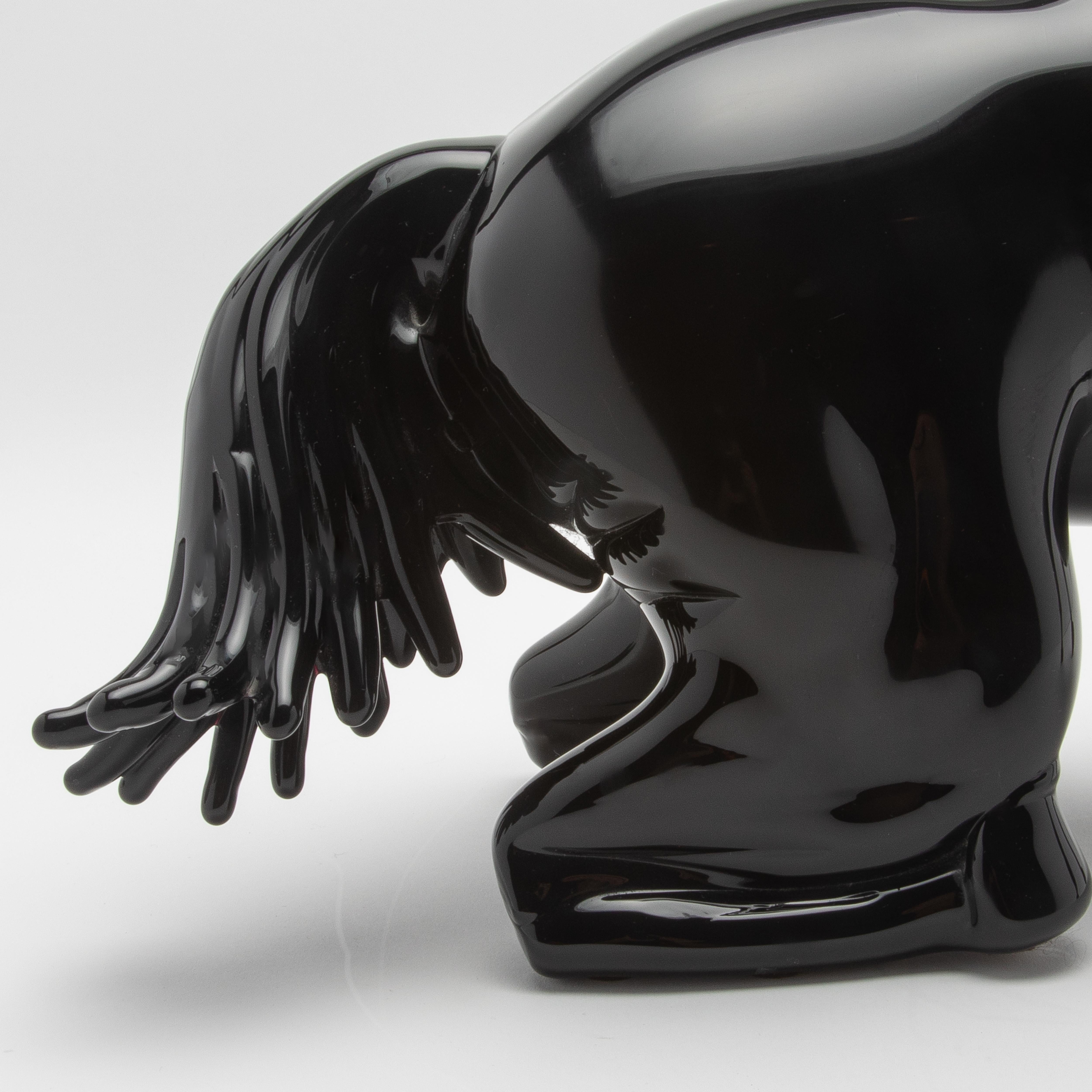 Murano Glass Hand Blown Murano Horse Sculpture For Sale