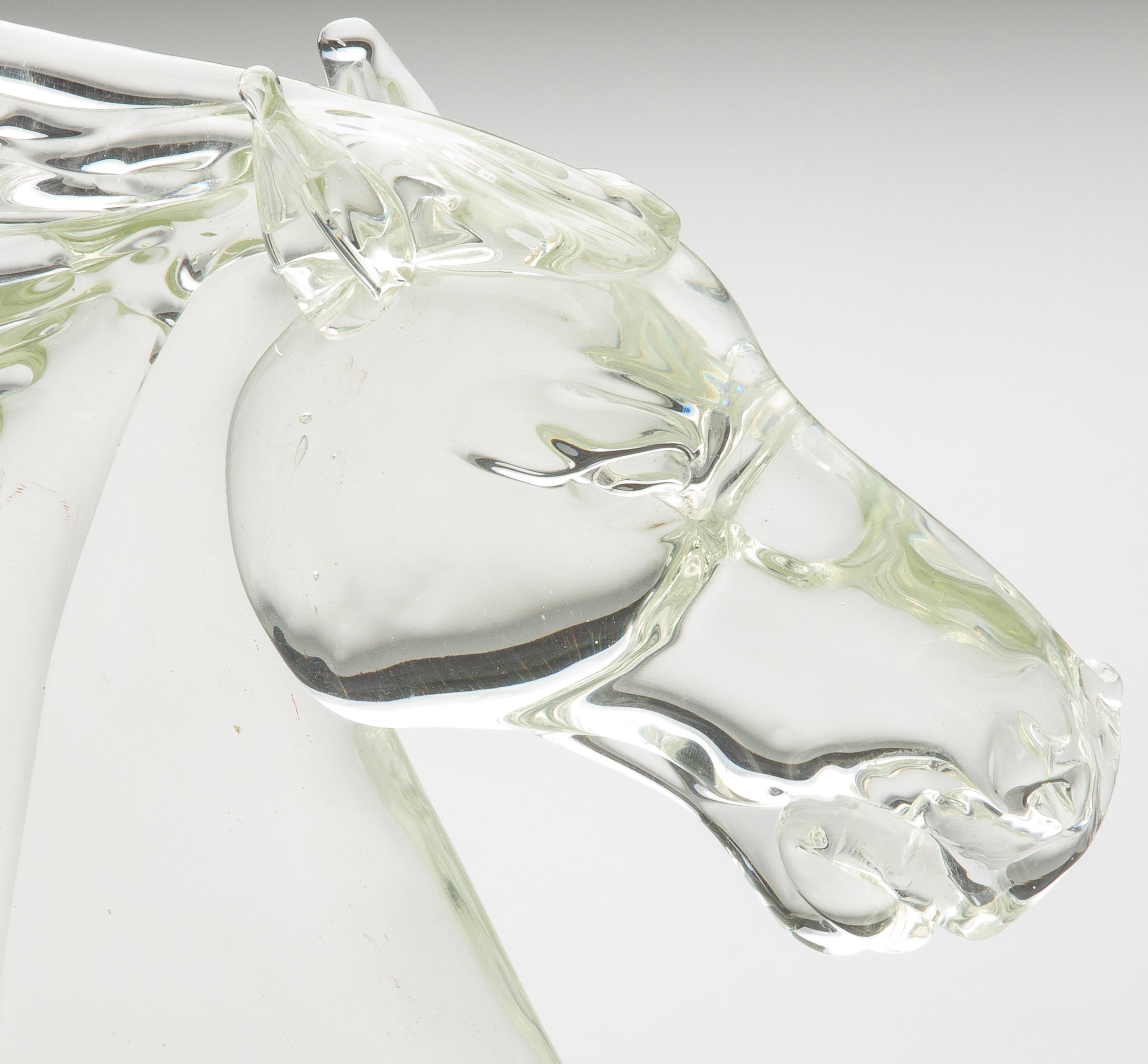 Murano Glass Hand Blown Murano Horse Sculpture For Sale
