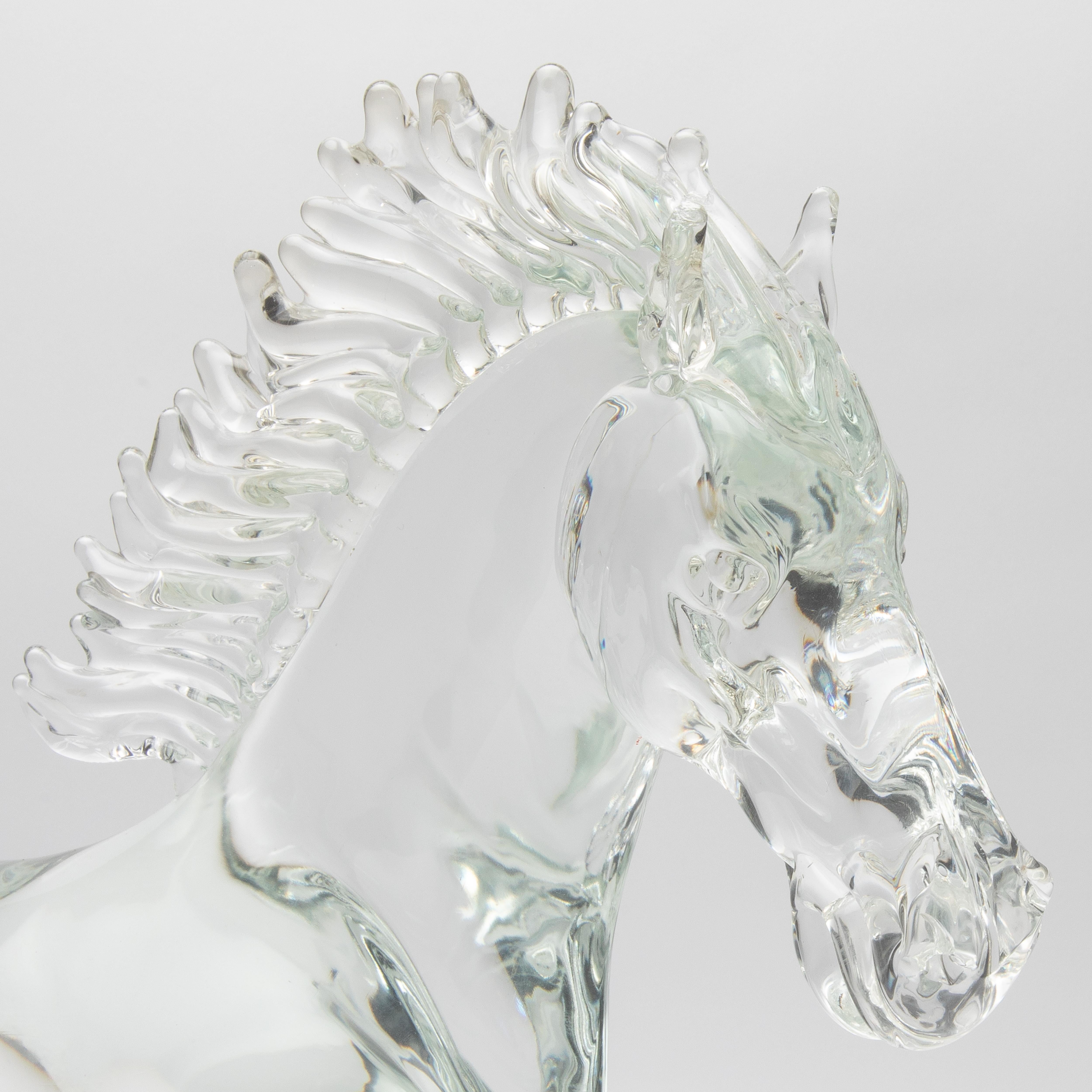 Hand Blown Murano Horse Sculpture For Sale 1