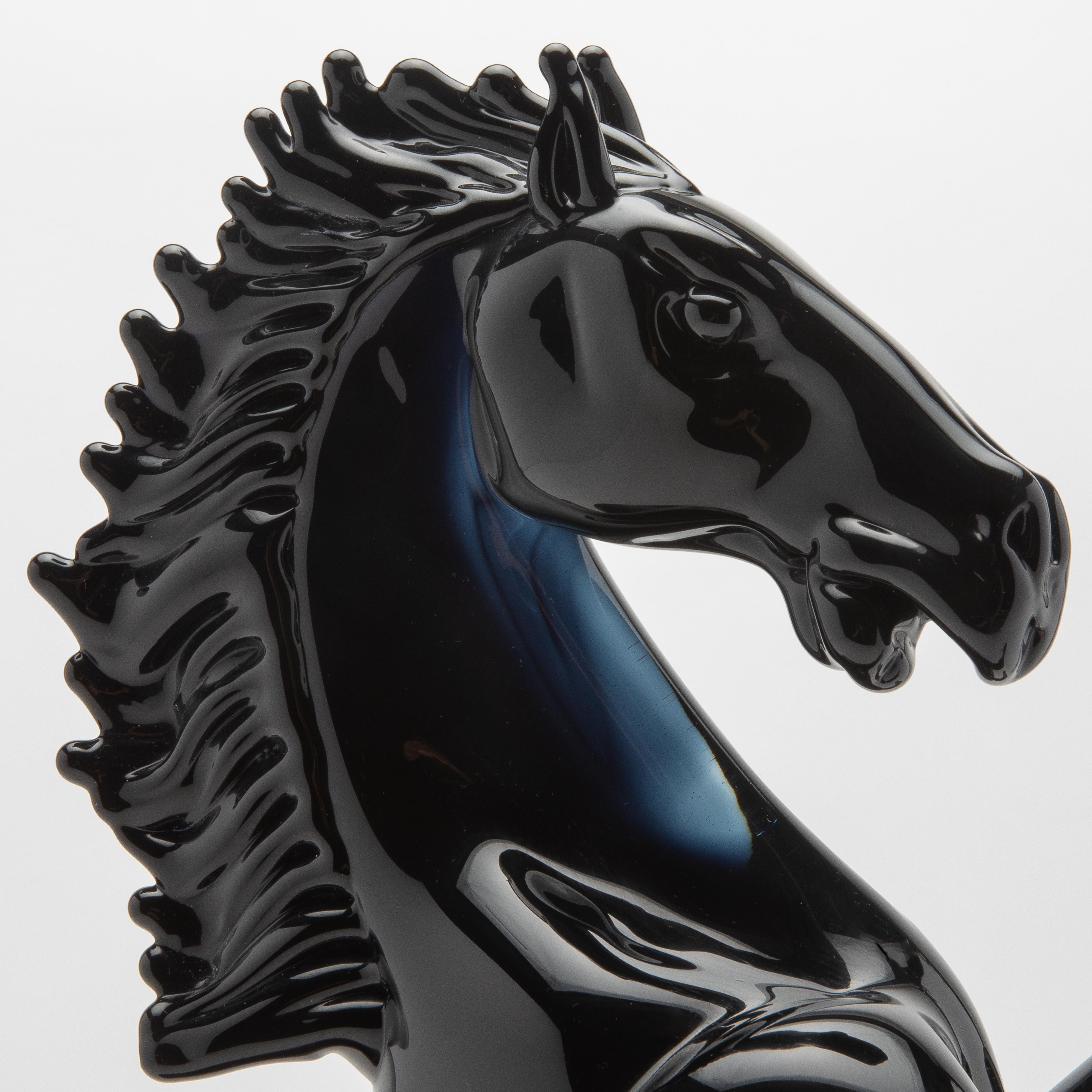 Hand Blown Murano Horse Sculpture For Sale 1