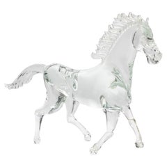 Sculpture de cheval soufflé à la main de Murano