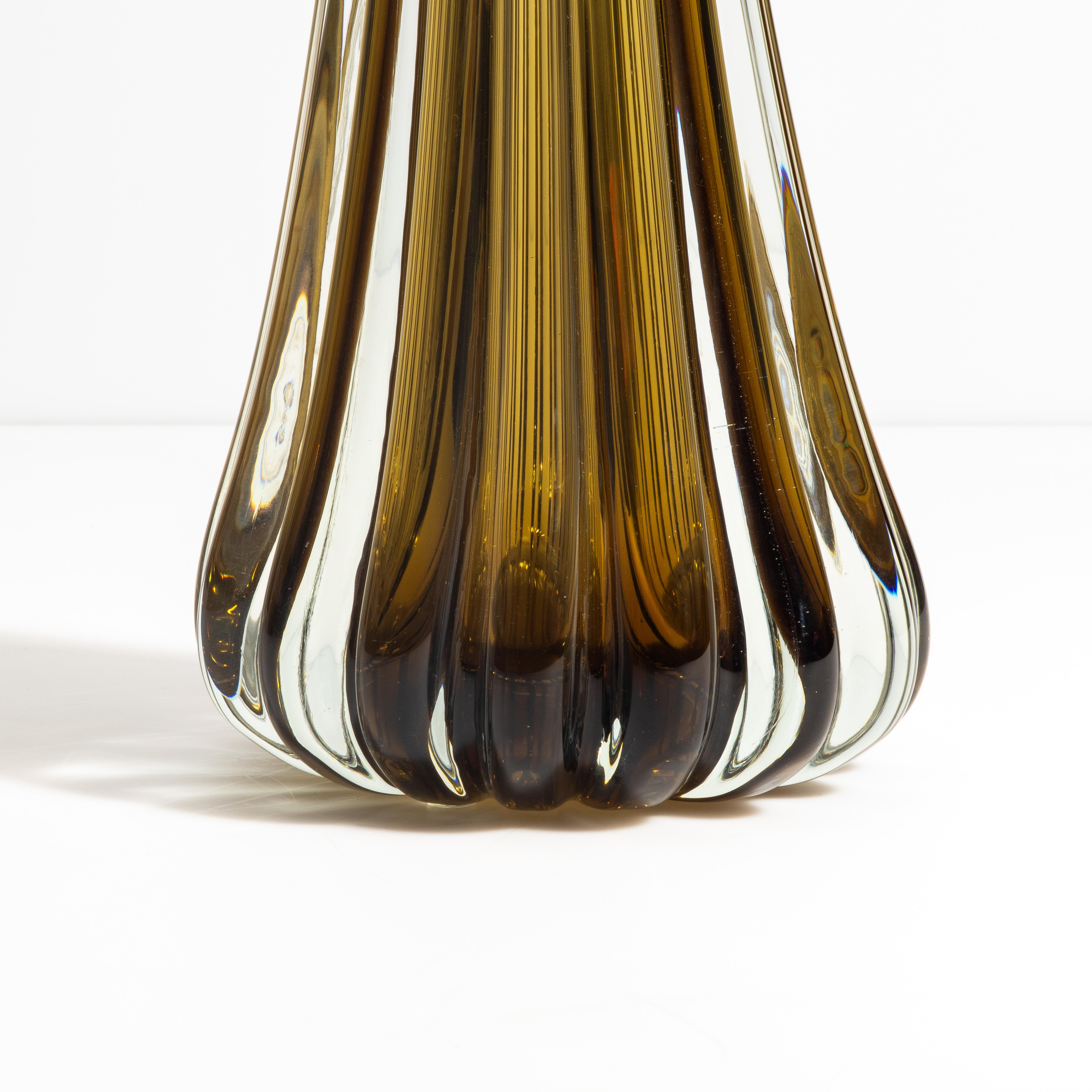 Vaso Massiccio di Murano soffiato a mano e in rame In condizioni ottime in vendita a West Hollywood, CA