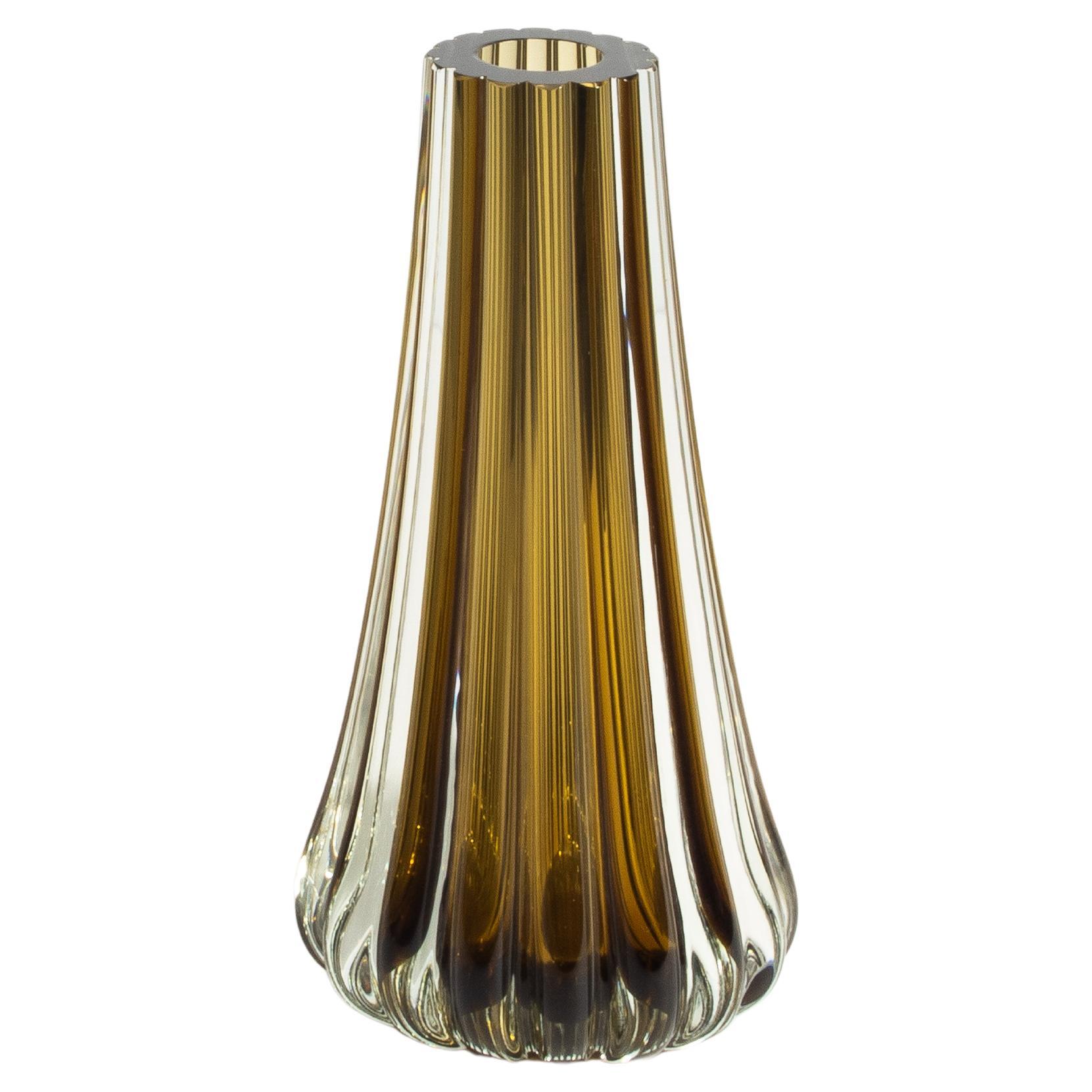 Hand Blown Murano Massiccio Vase in Copper