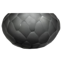 Hand-Blown Murano Modern Bowl in Grey