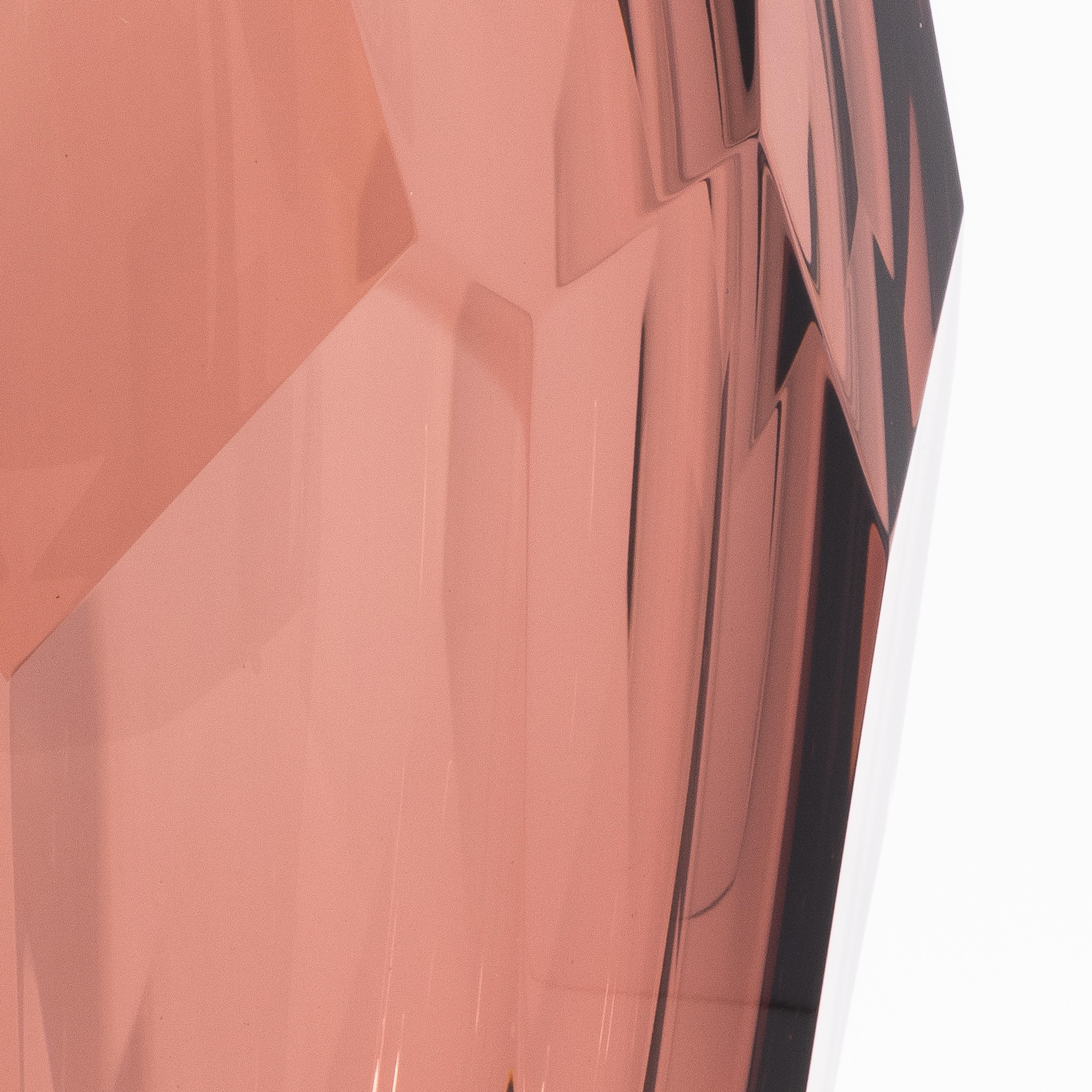 XXIe siècle et contemporain Grand vase à facettes moderne de Murano soufflé à la main en améthyste en vente