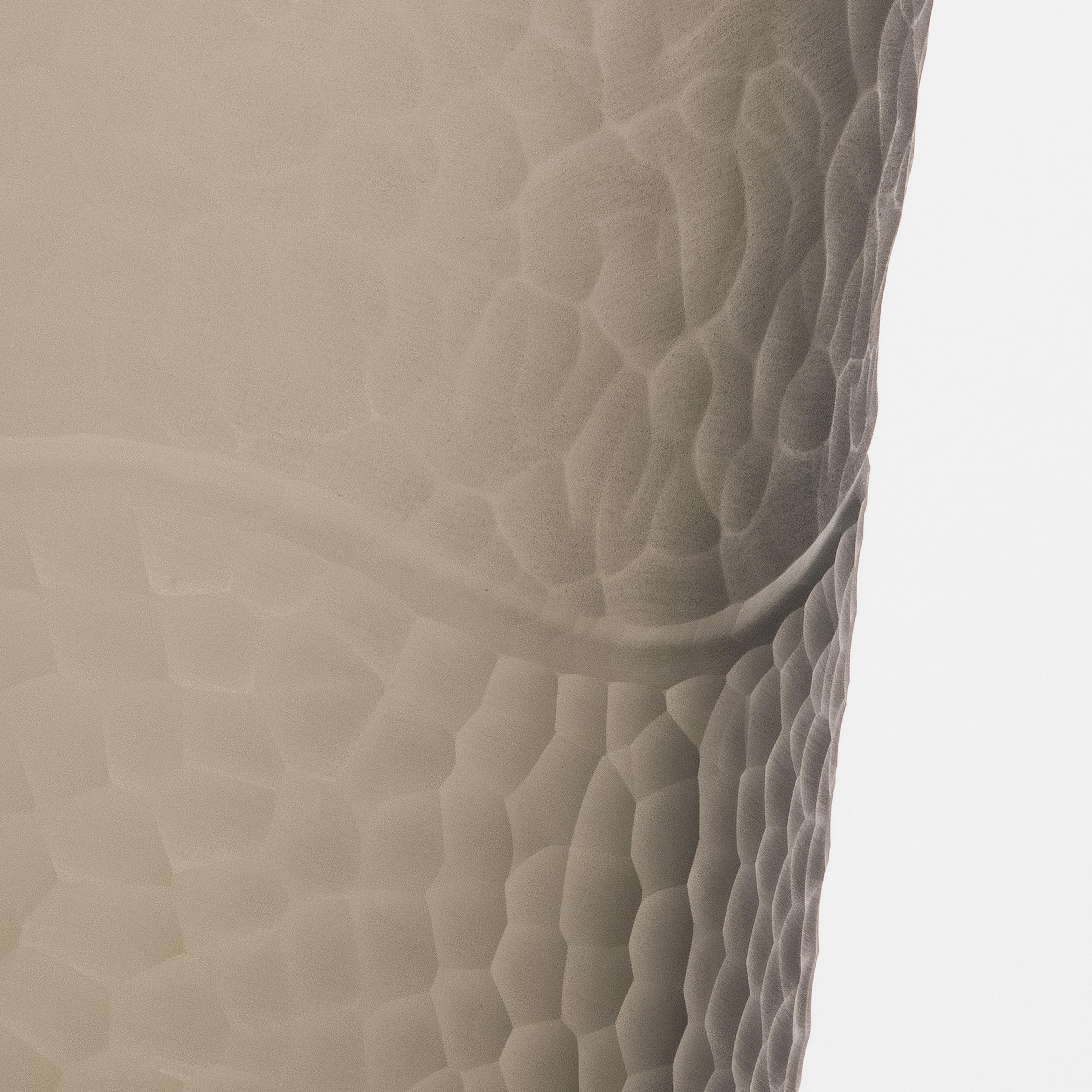 XXI secolo e contemporaneo Vaso moderno alto e testurizzato soffiato a mano di Murano in grigio fumo in vendita
