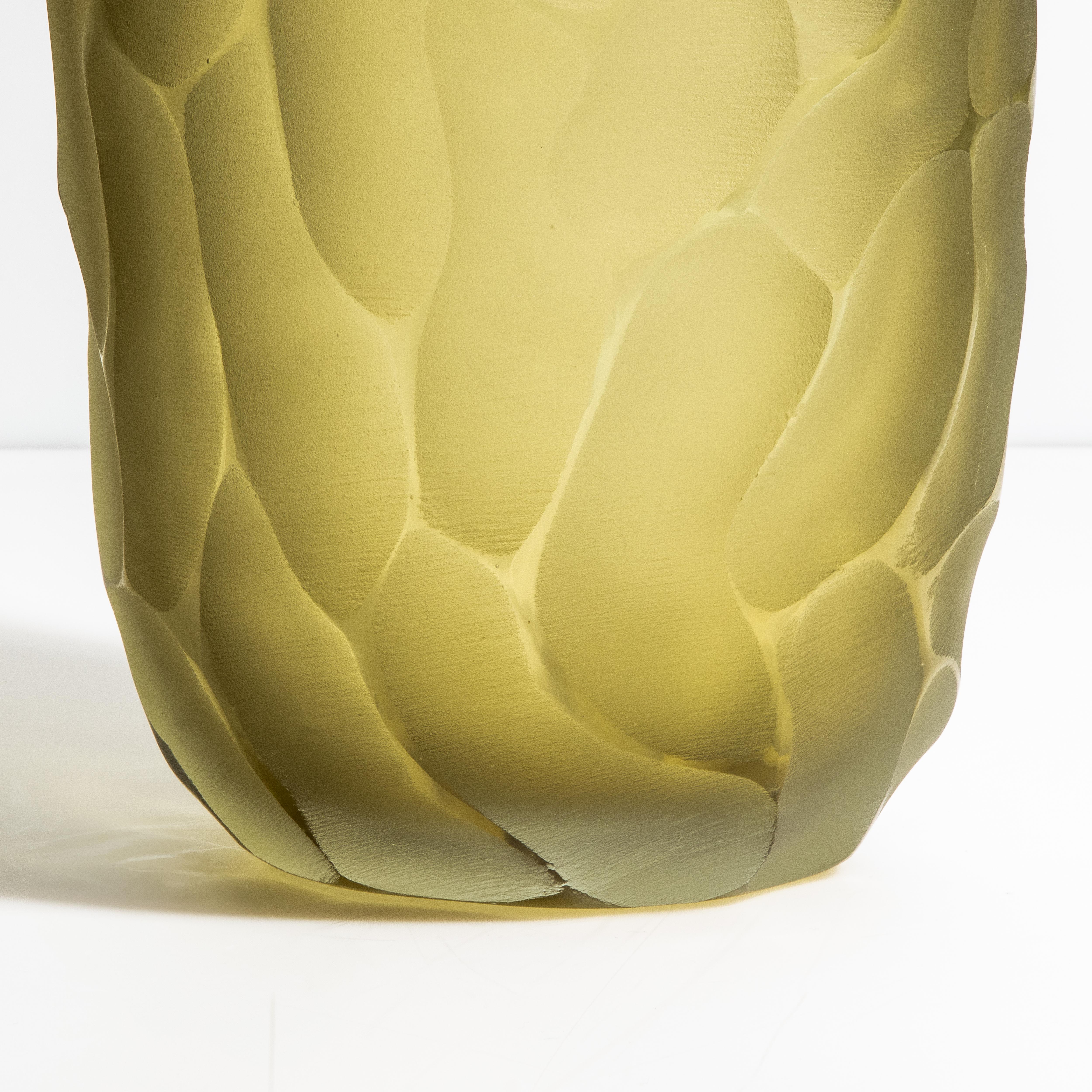 Vaso a luna di Murano soffiato a mano in Oliver grande in vendita 1