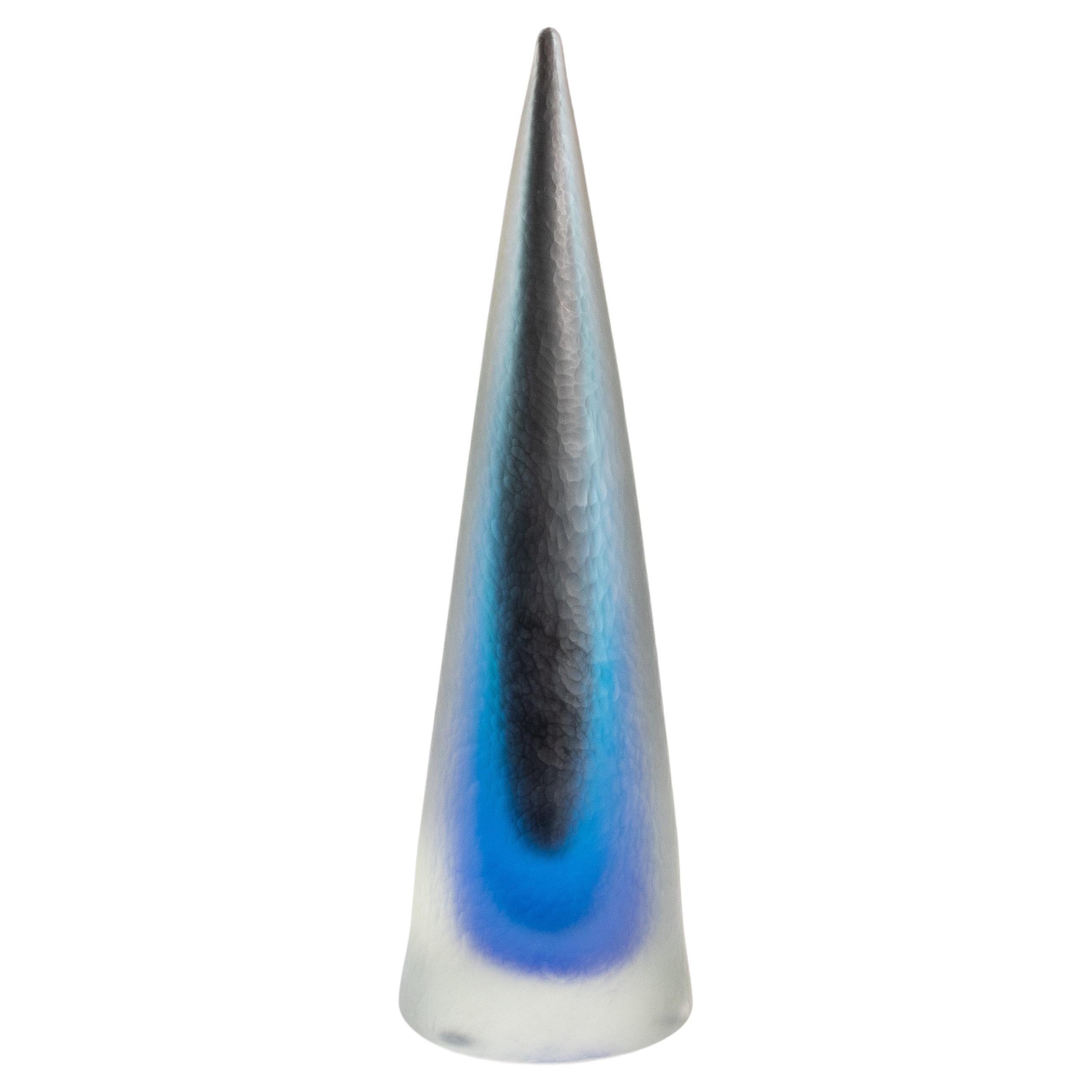 Scultura Obelisco di Murano soffiata a mano