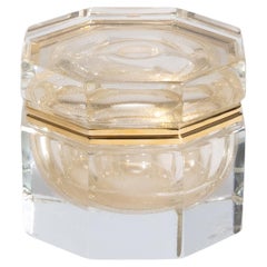 Hand Blown Murano Octagonal Glass Box with 24 Karat Gold Flecks Hand Blown Murano Octagonal Glass Box with 24 Karat Gold Flecks