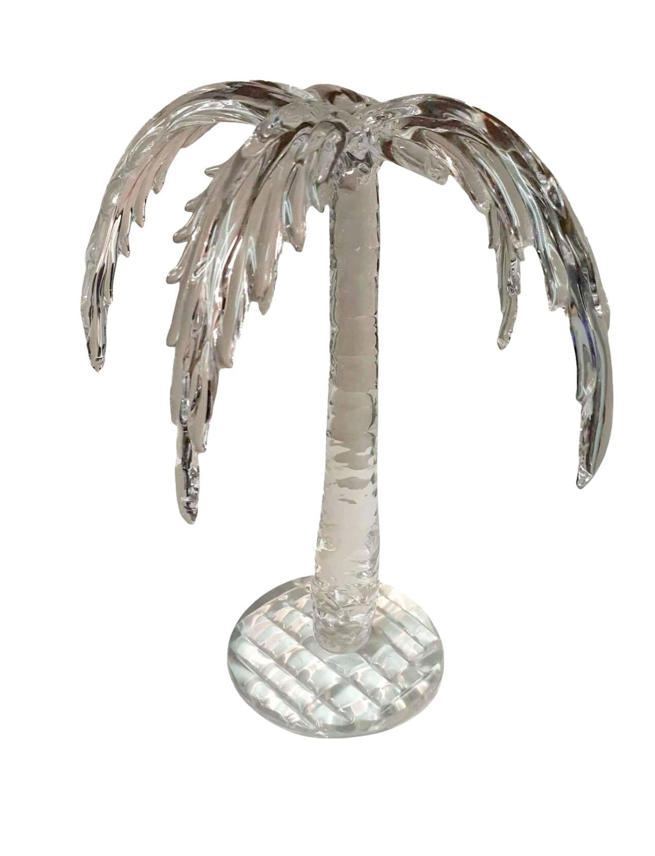 Scultura di palma di Murano soffiata a mano In condizioni buone in vendita a Clearwater, FL