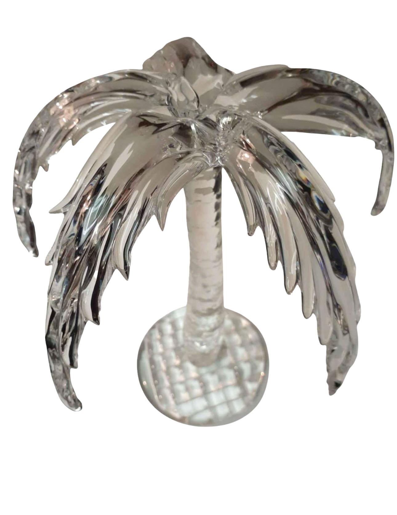 Vetro artistico Scultura di palma di Murano soffiata a mano in vendita