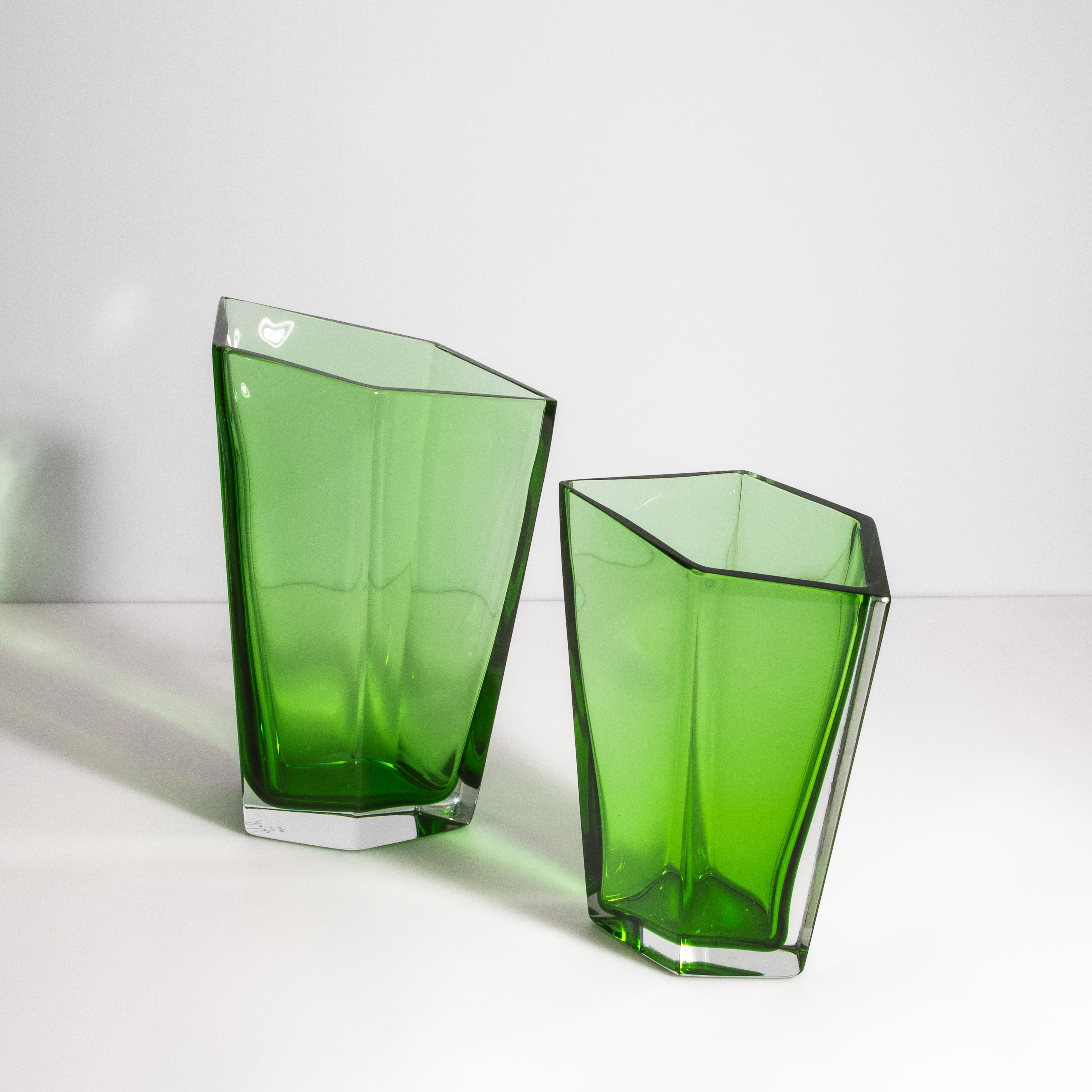 Vetro di Murano Vaso Penta di Murano soffiato a mano in Greene & Greene Grande in vendita