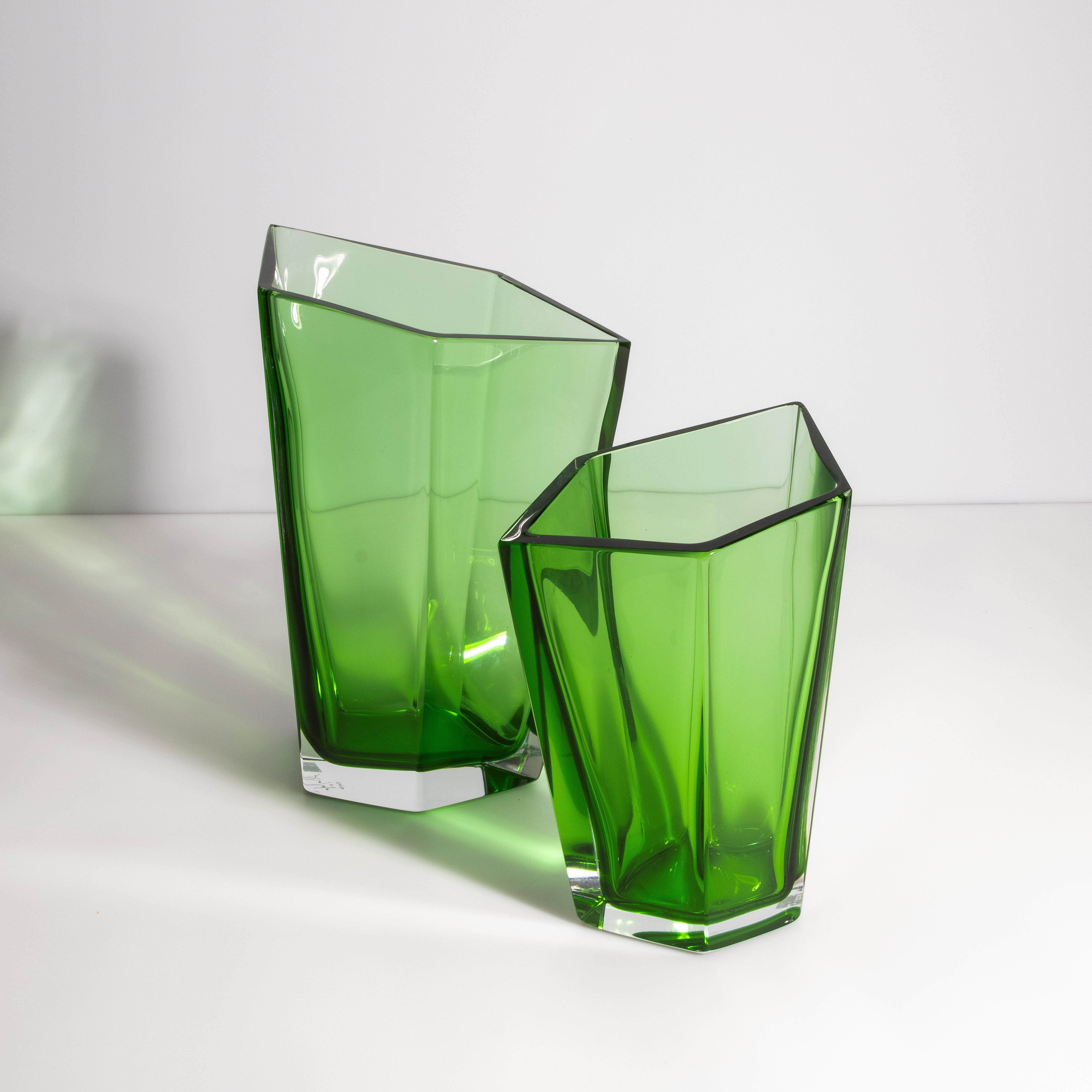 Vaso Penta di Murano soffiato a mano in Greene & Greene Grande in vendita 1