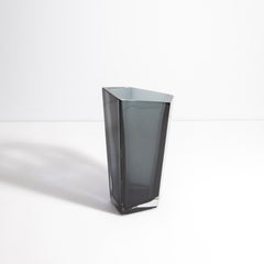 Hand Blown Murano Penta Vase in Grey Medium