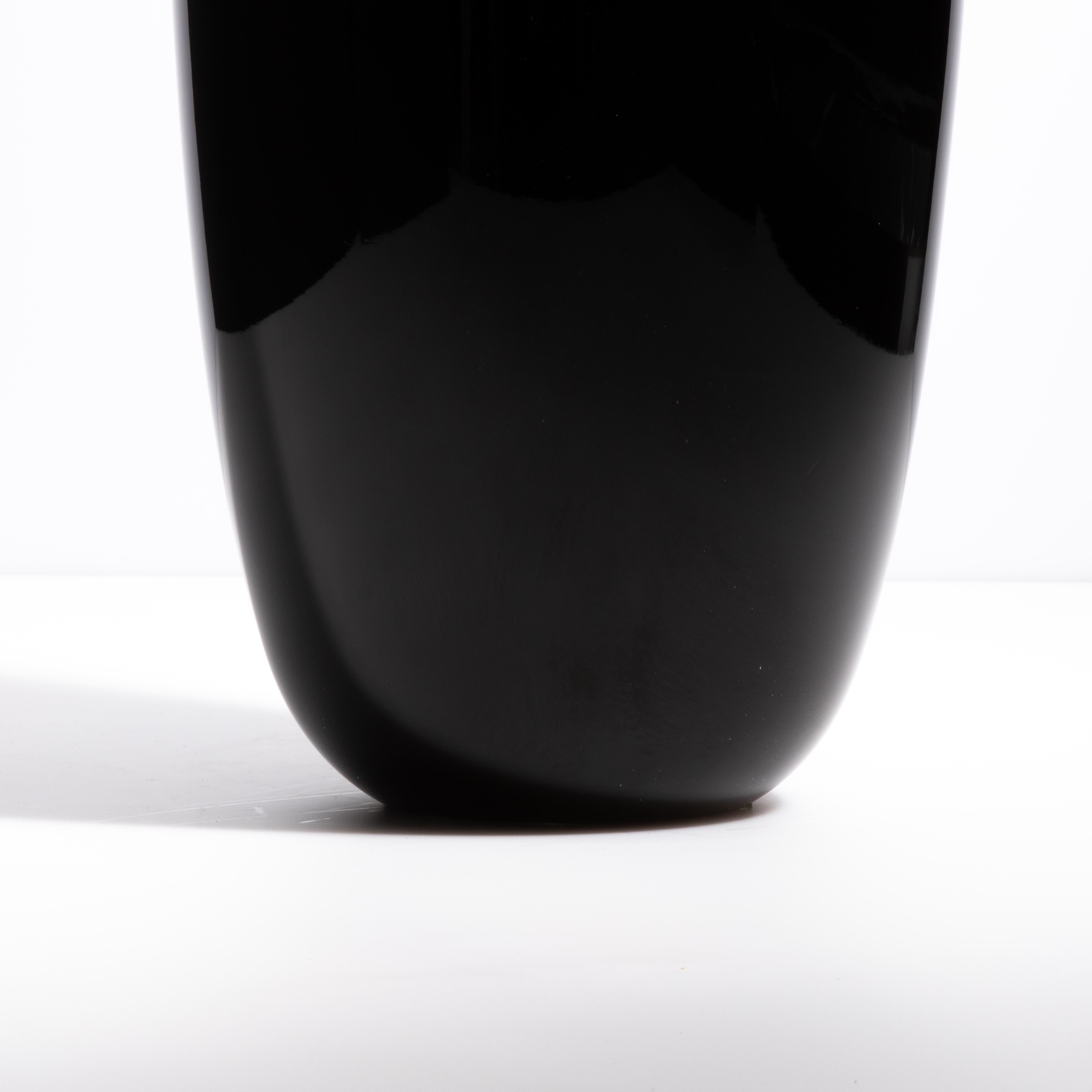Vaso da poker di Murano soffiato a mano in nero onice In condizioni Nuovo in vendita a West Hollywood, CA