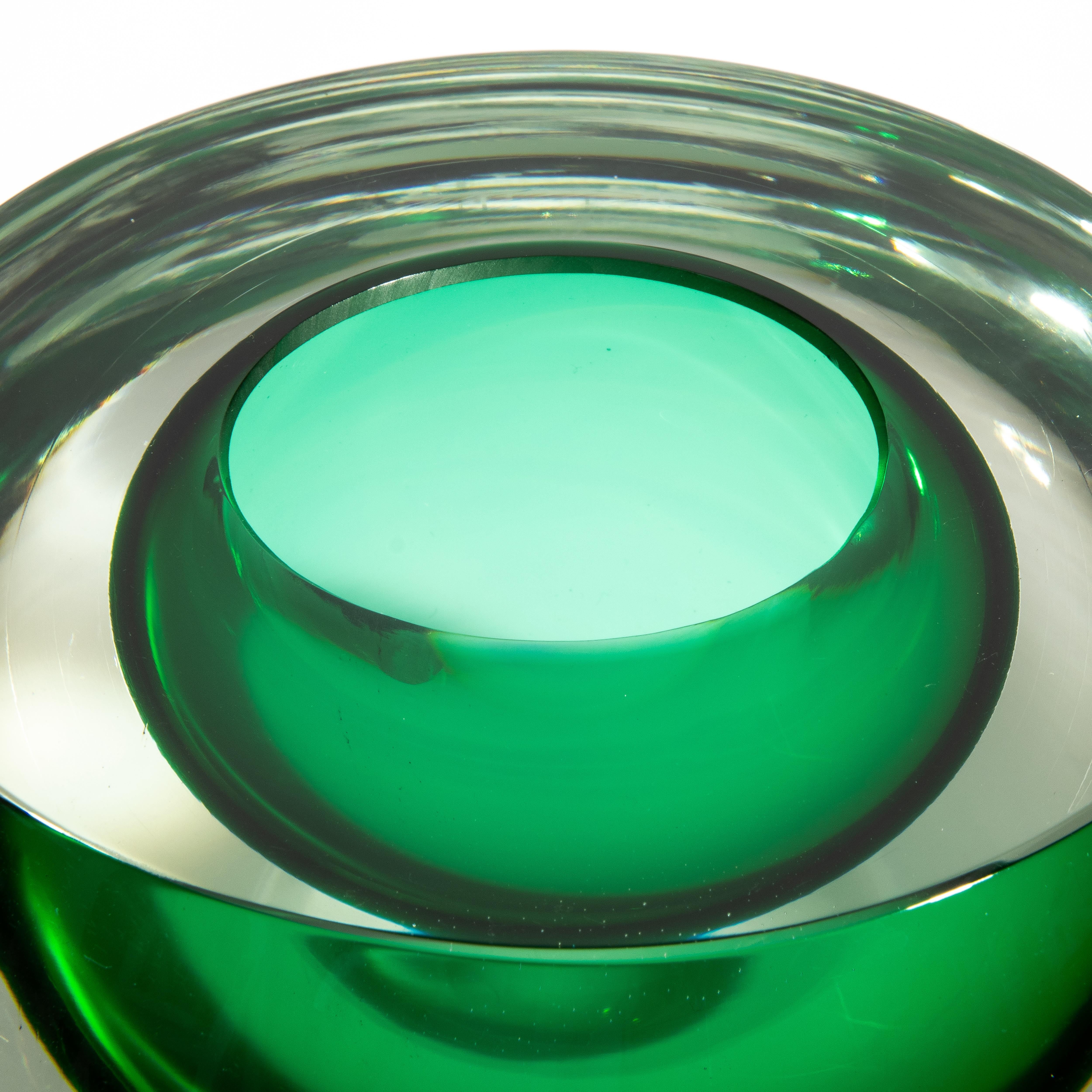 Fatto a mano Vaso a sfera di Murano soffiato a mano in Greene & Greene Piccolo in vendita