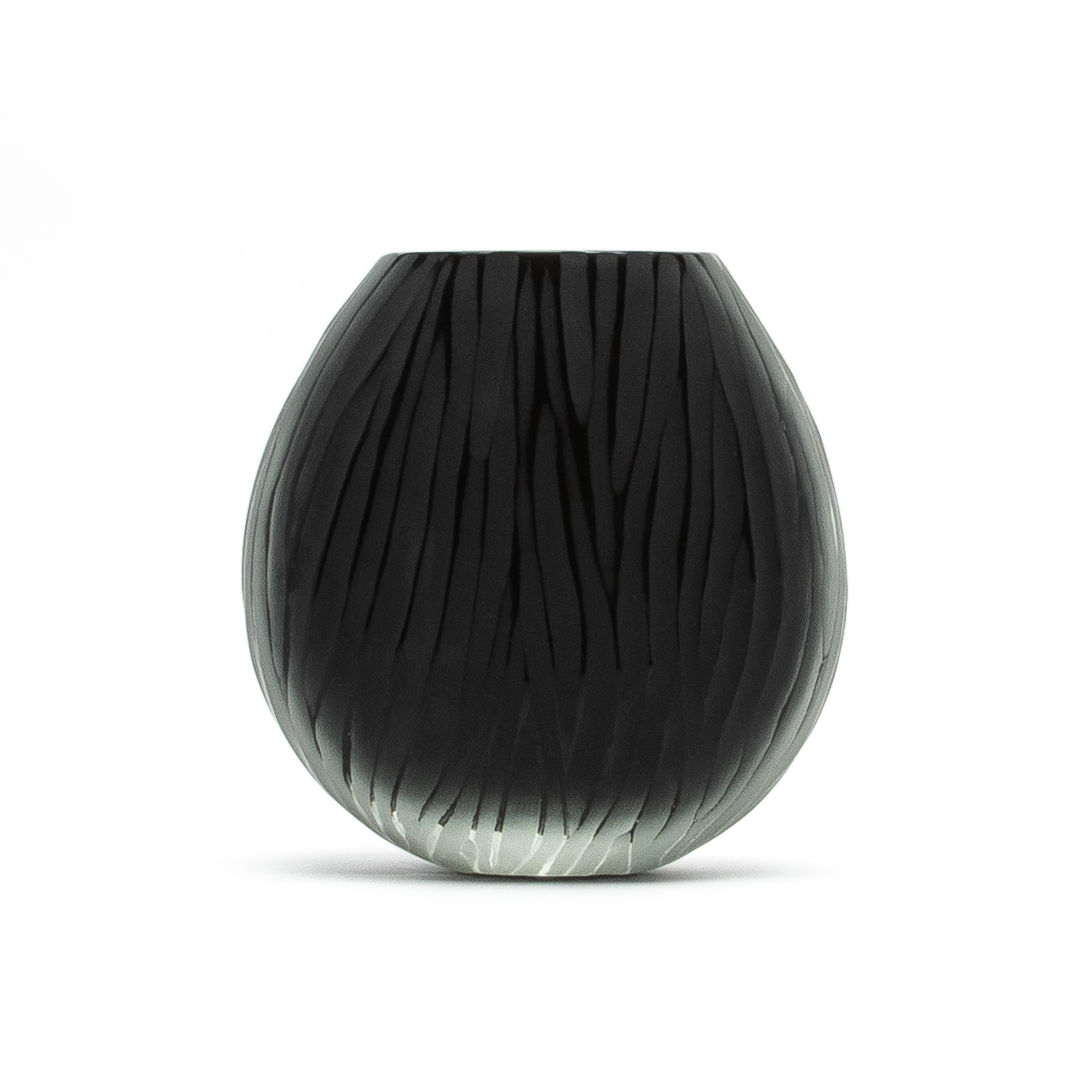 Vaso supremo di Murano soffiato a mano in nero, grande in vendita 2