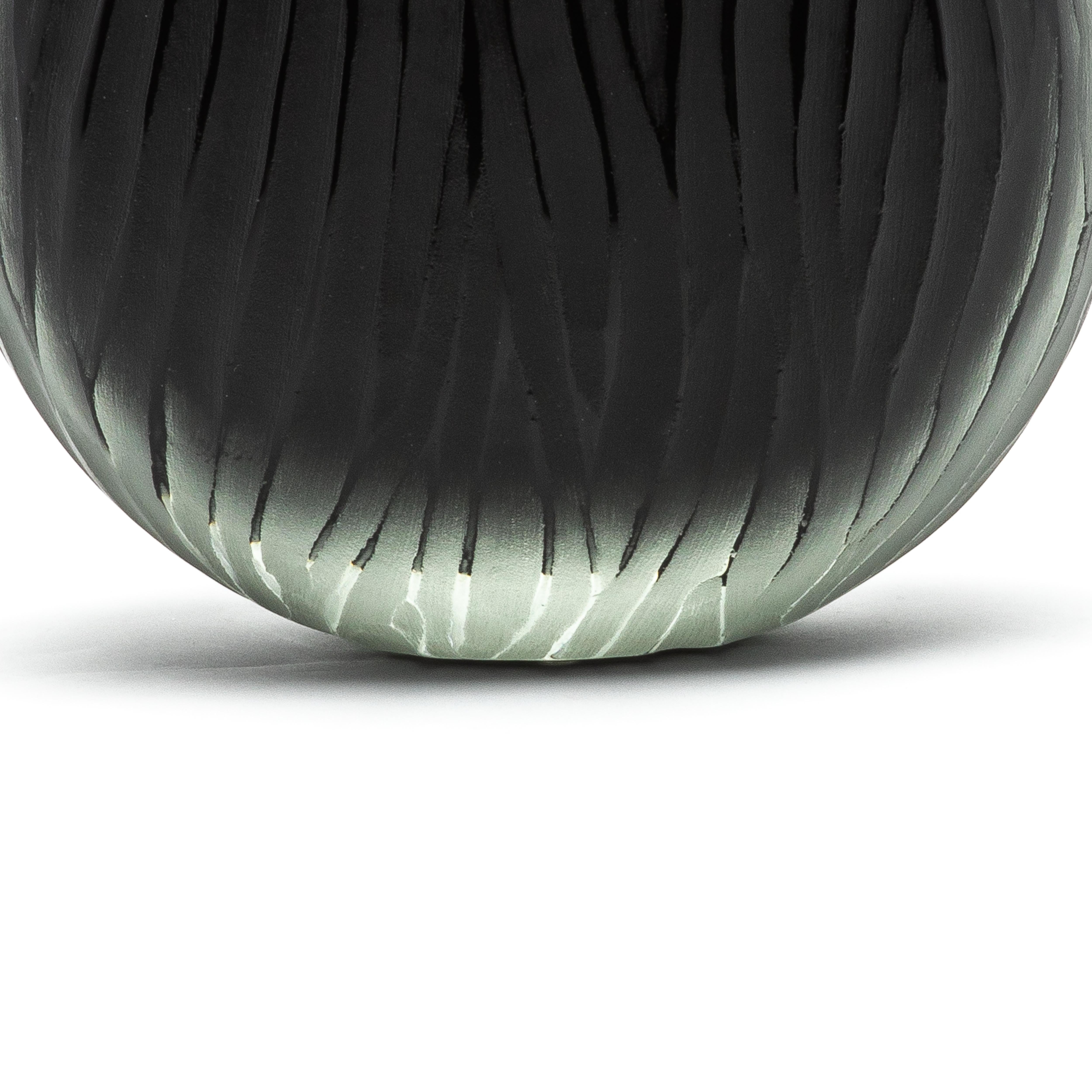 Vaso supremo di Murano soffiato a mano in nero, grande in vendita 6