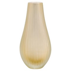 Hand-Blown Murano Supreme Vase in Clear with 24-karat Gold Flecks Tall