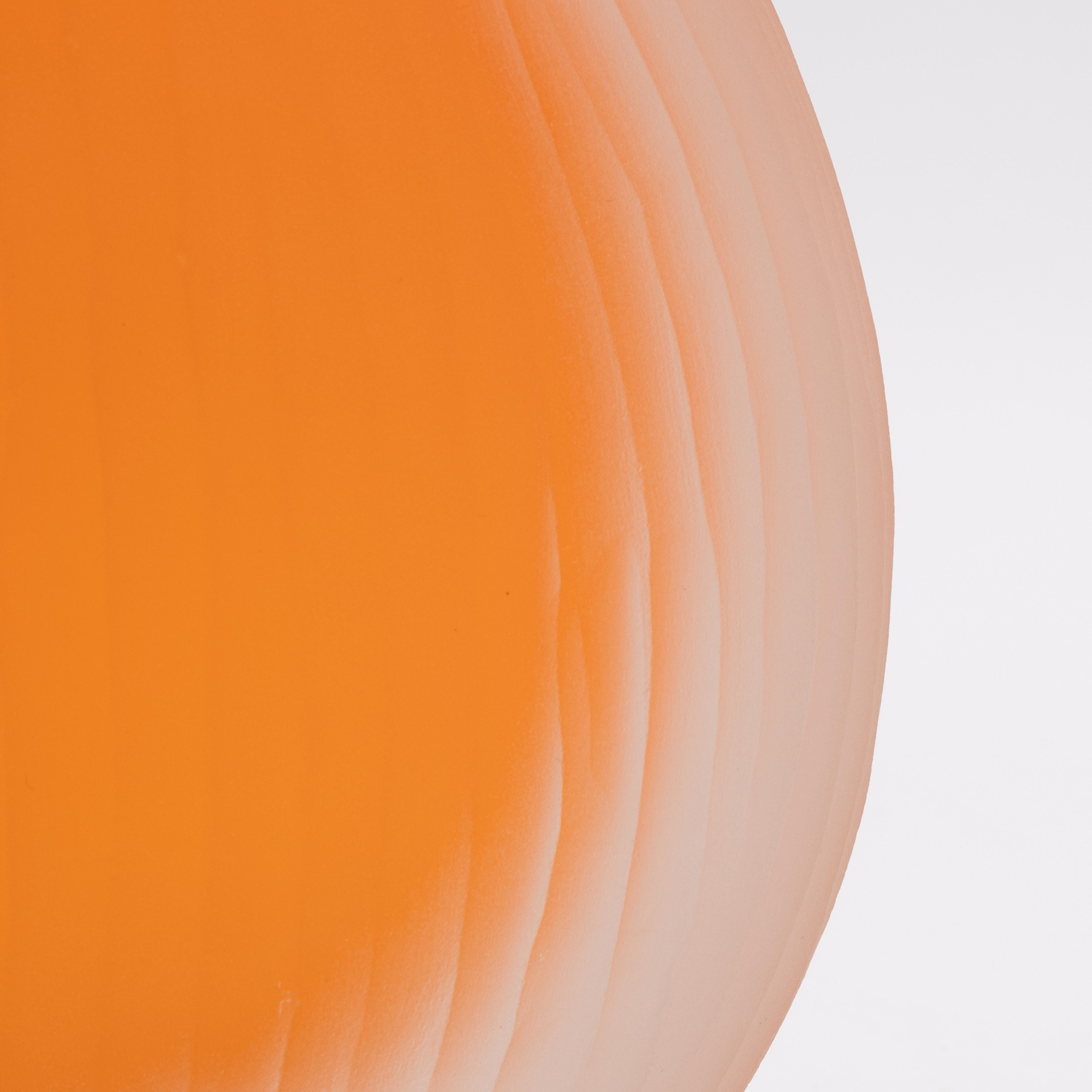 Hand-Crafted Hand Blown Murano Supreme Vase in Orange Small